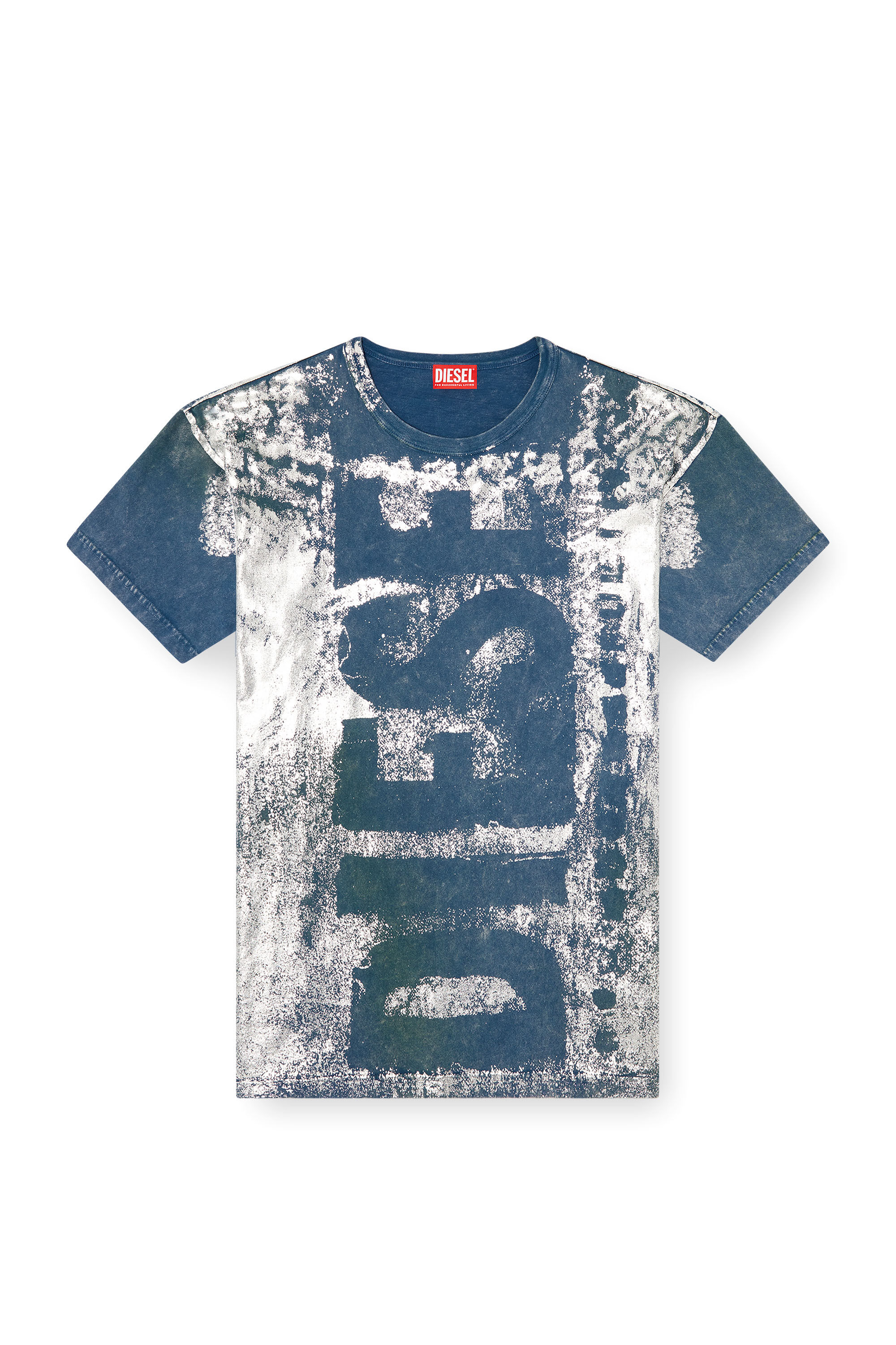 Diesel - T-BOXT-R2, Herren Logo-T-Shirt mit Metallic-Effekten in Blau - 2
