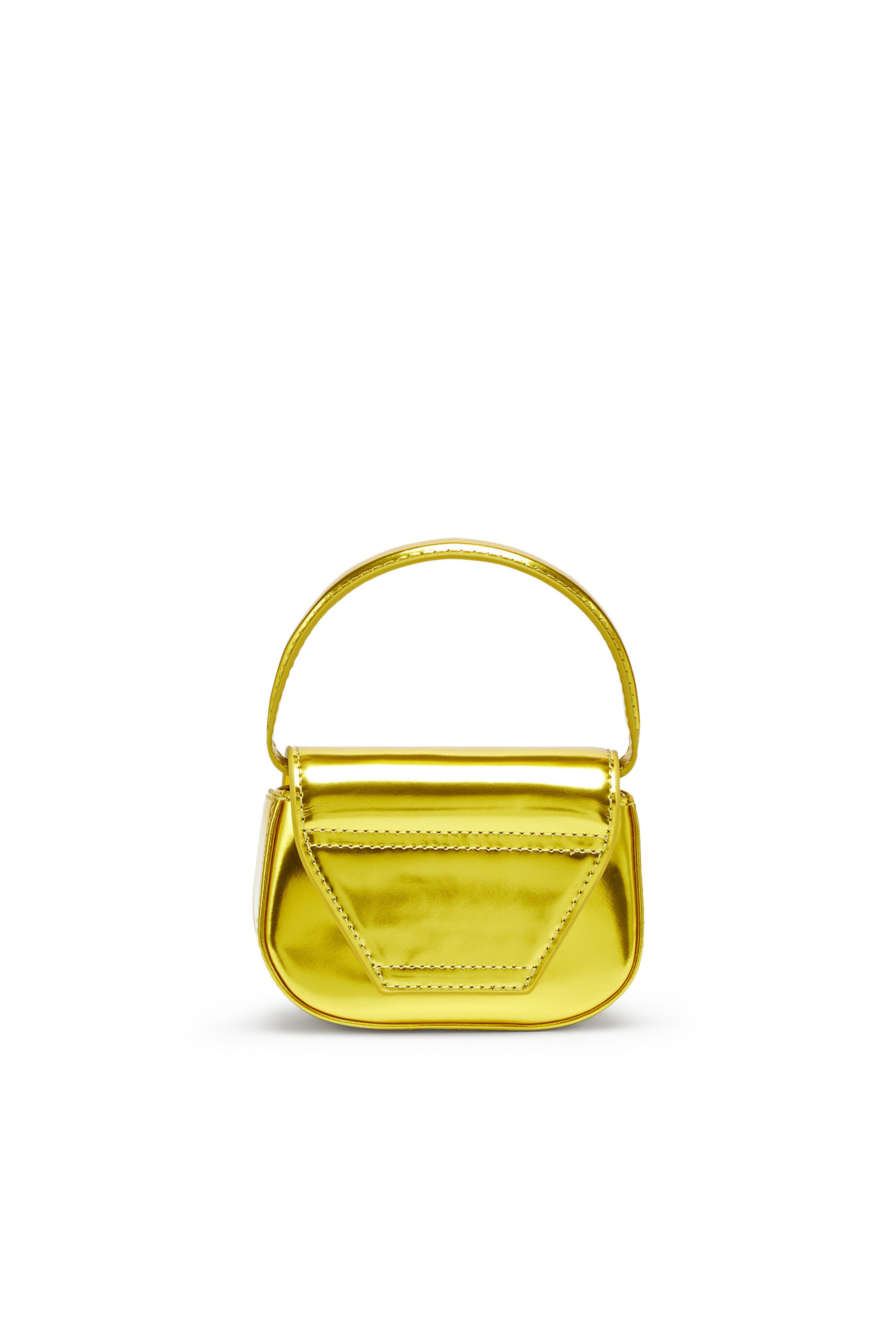 Diesel - 1DR-XS-S, Woman 1DR-XS-S-Iconic mini bag in mirrored leather in Yellow - Image 3