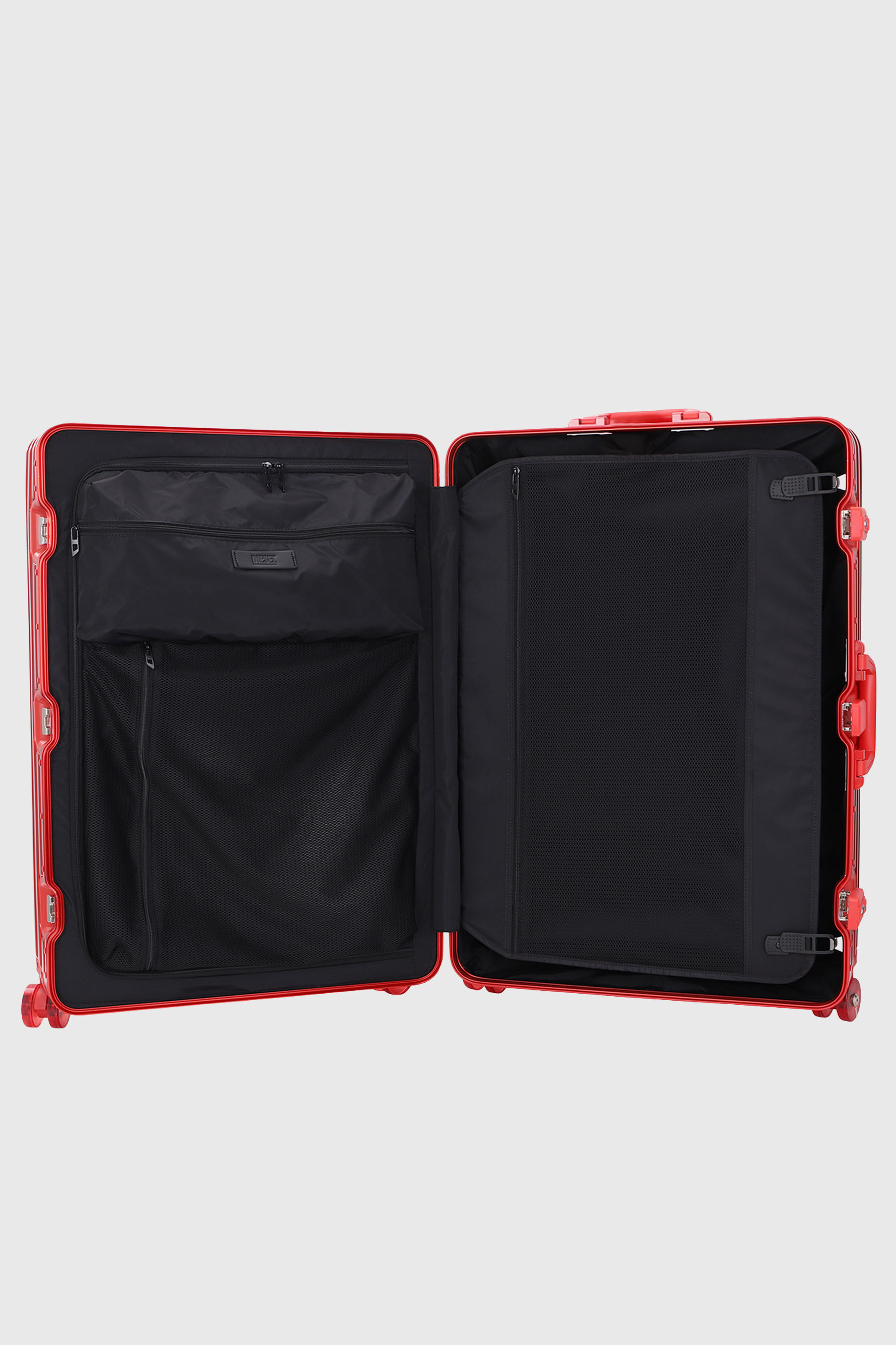 Diesel - DIESEL ALUMINUM TROLLEY- DSL002, Unisex Koffer aus Aluminium Gr&ouml;&szlig;e L in Rot - 3