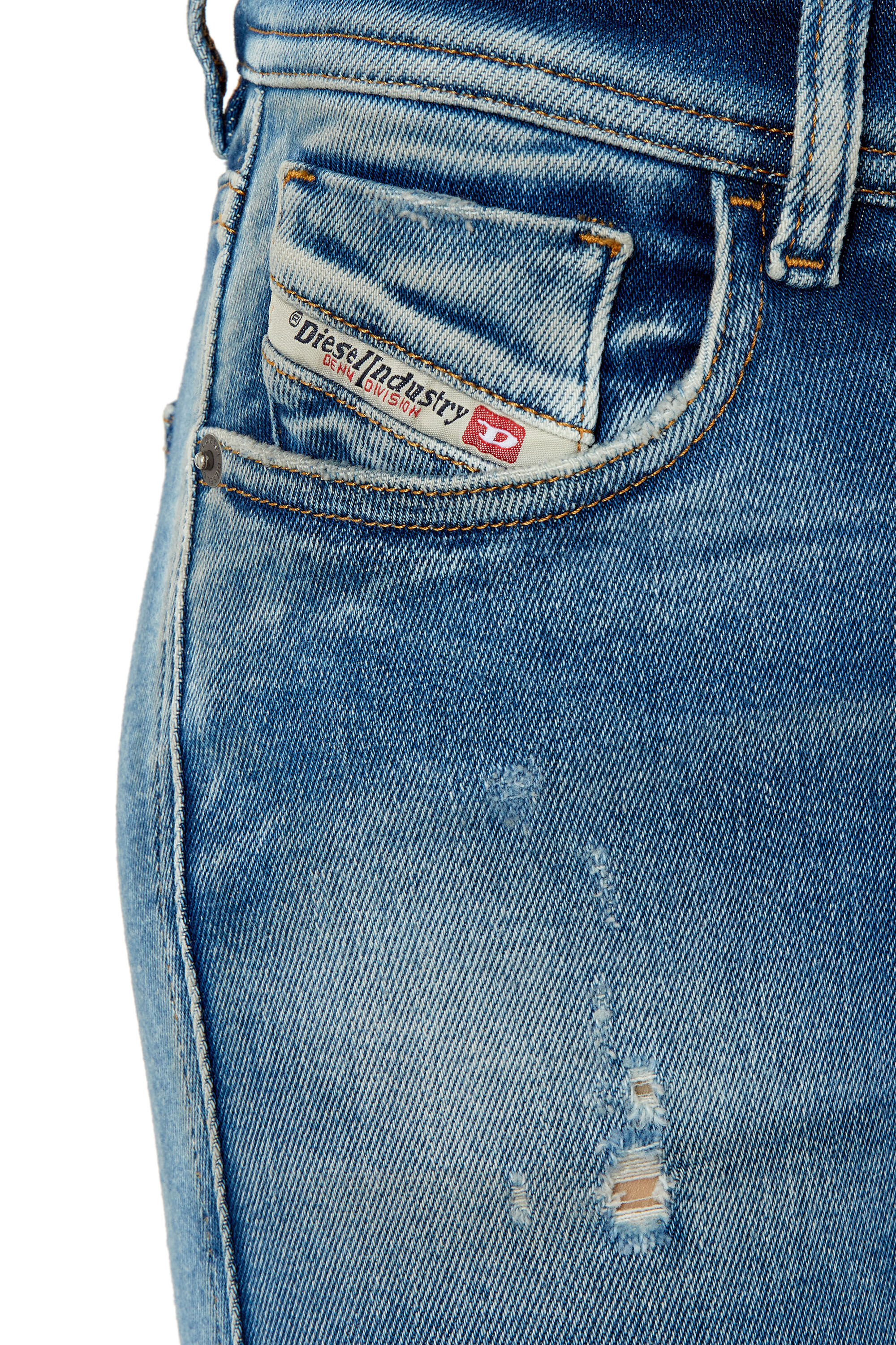 Diesel - 2017 Slandy 09E91 Super skinny Jeans, Hellblau - Image 5