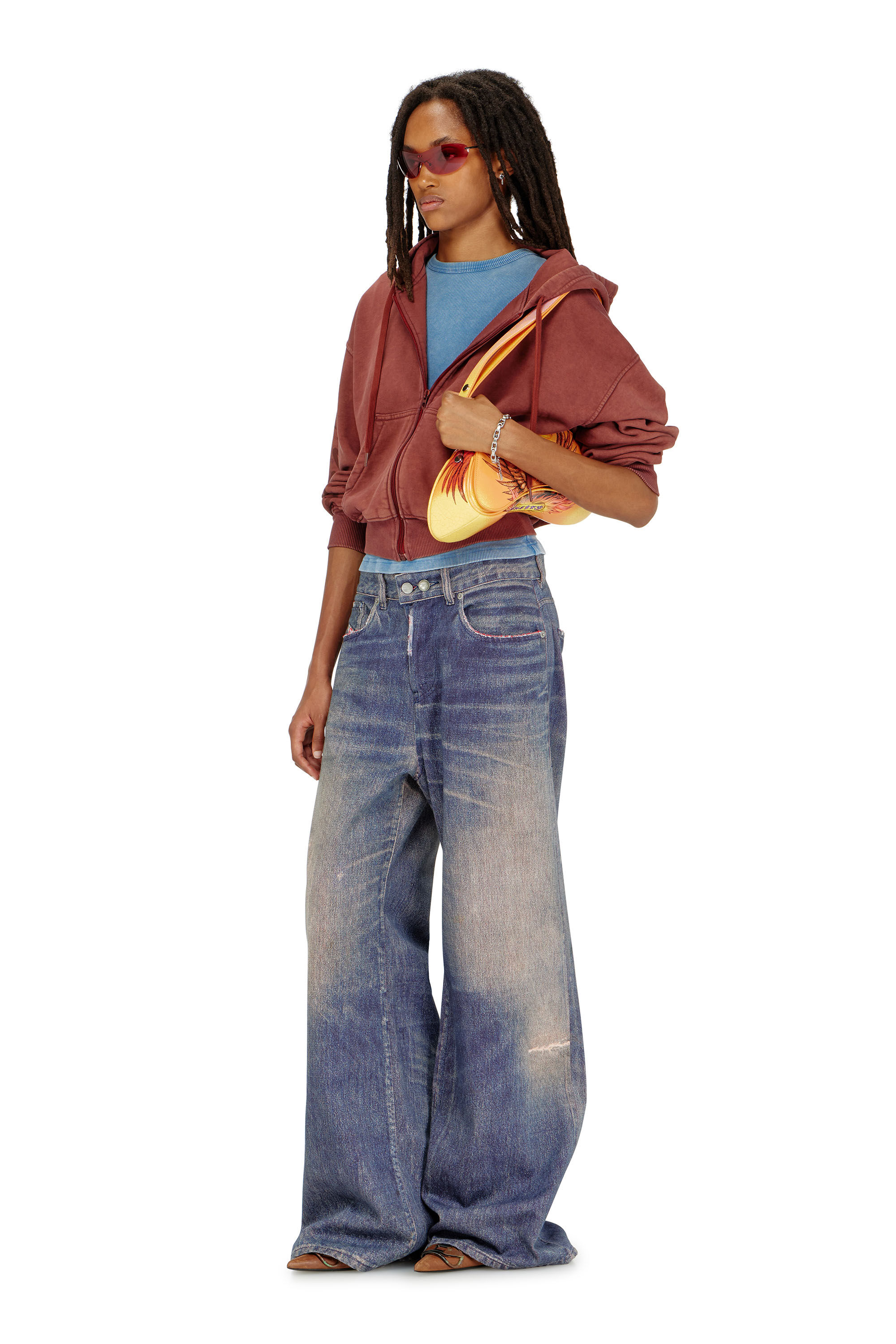 Diesel - Damen Relaxed Jeans 1996 D-Sire 09P95, Dunkelblau - 1