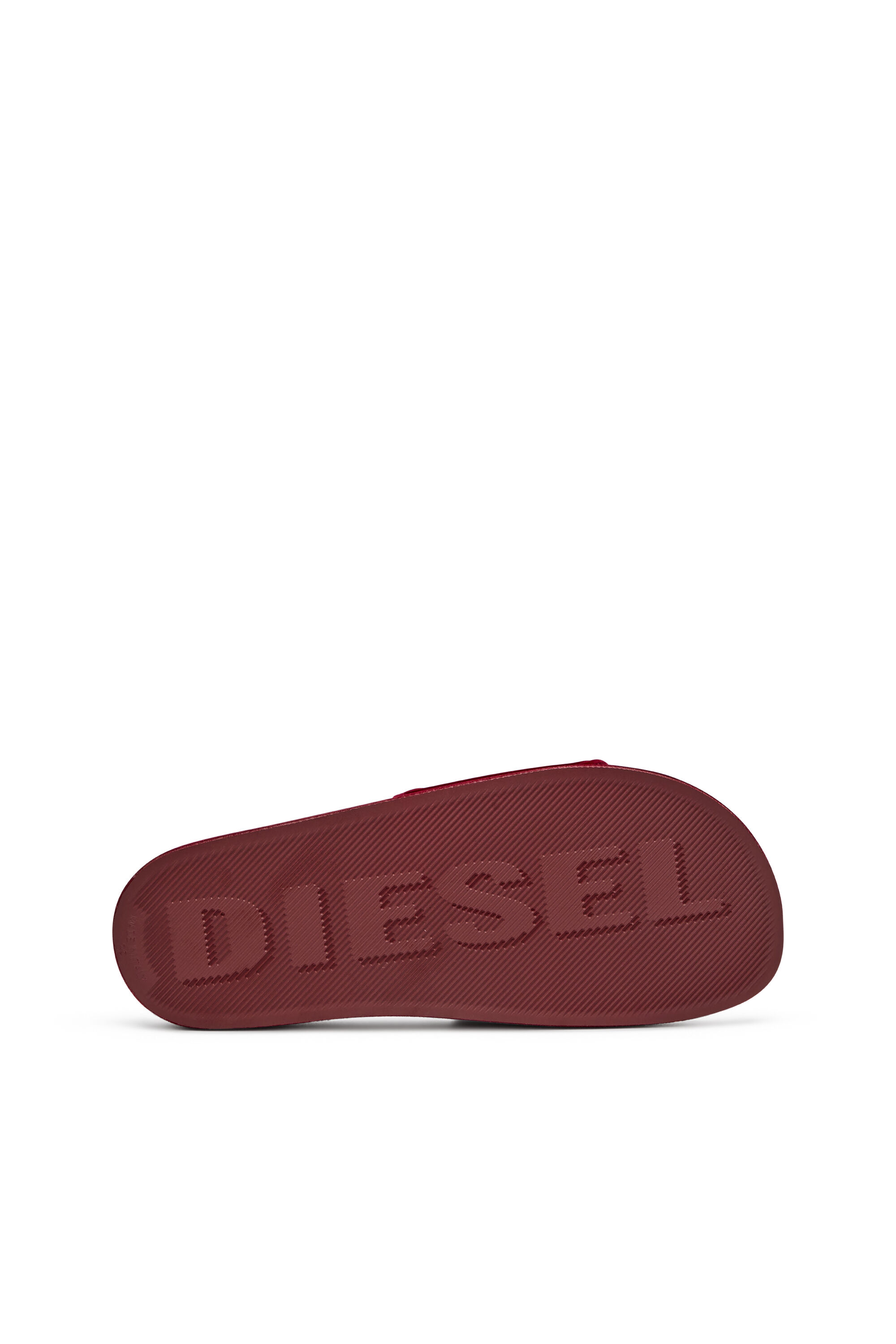 Diesel - SA-MAYEMI CC W, Damen Sa-Mayemi-Poolschlappen mit samtiger Beflockung in Rot - 5
