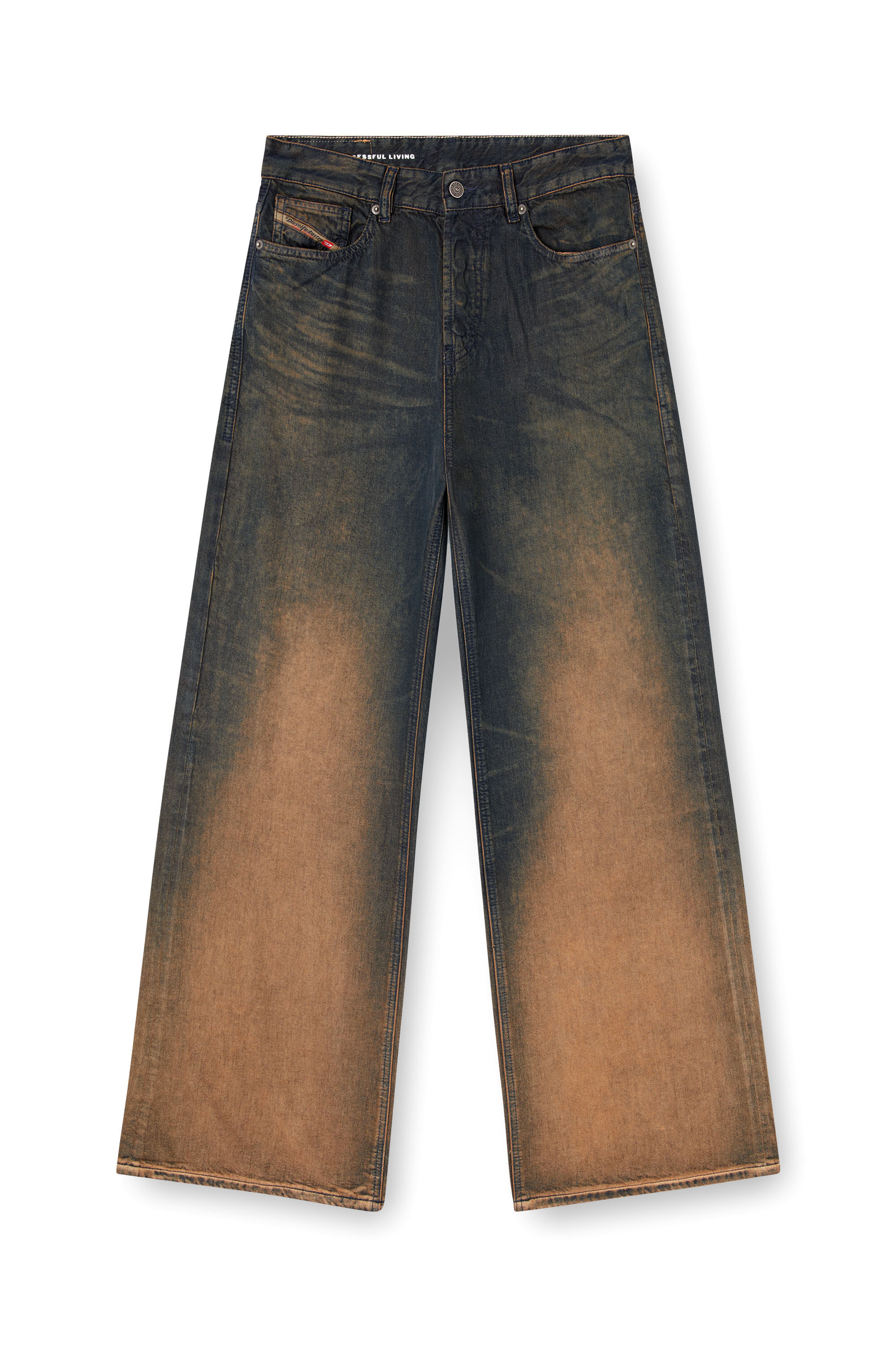 Diesel - Damen Relaxed Jeans 1996 D-Sire 068TF, Blau/Braun - 2