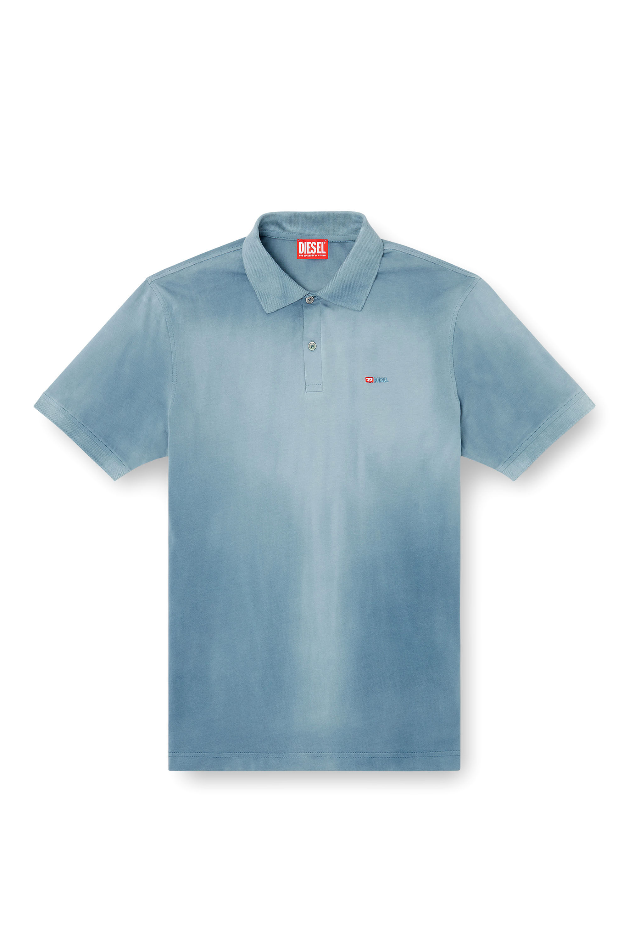 Diesel - T-REJUST-R3, Herren Polohemd aus Jersey mit Logo-Stickerei in Blau - 2