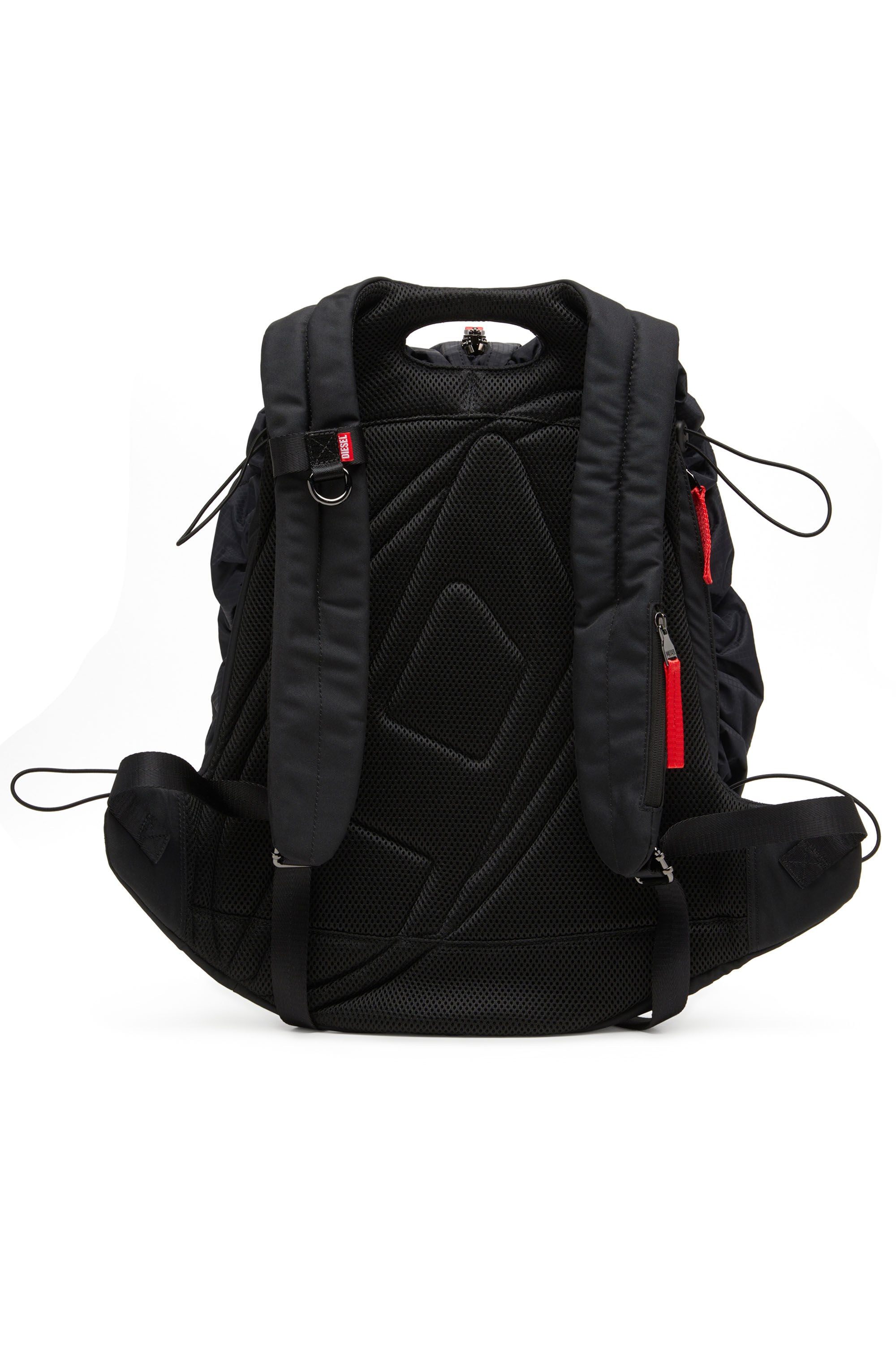 Diesel - ZIP-D BACKPACK X, Herren Zip-D-Rucksack aus kariertem Jacquard-Shell in Schwarz - 3