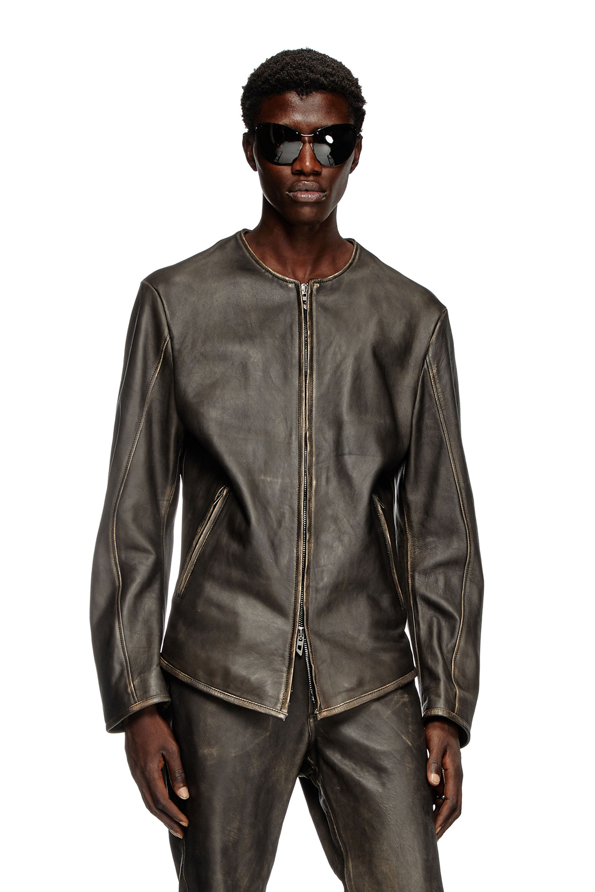 Distressed biker jacket hotsell