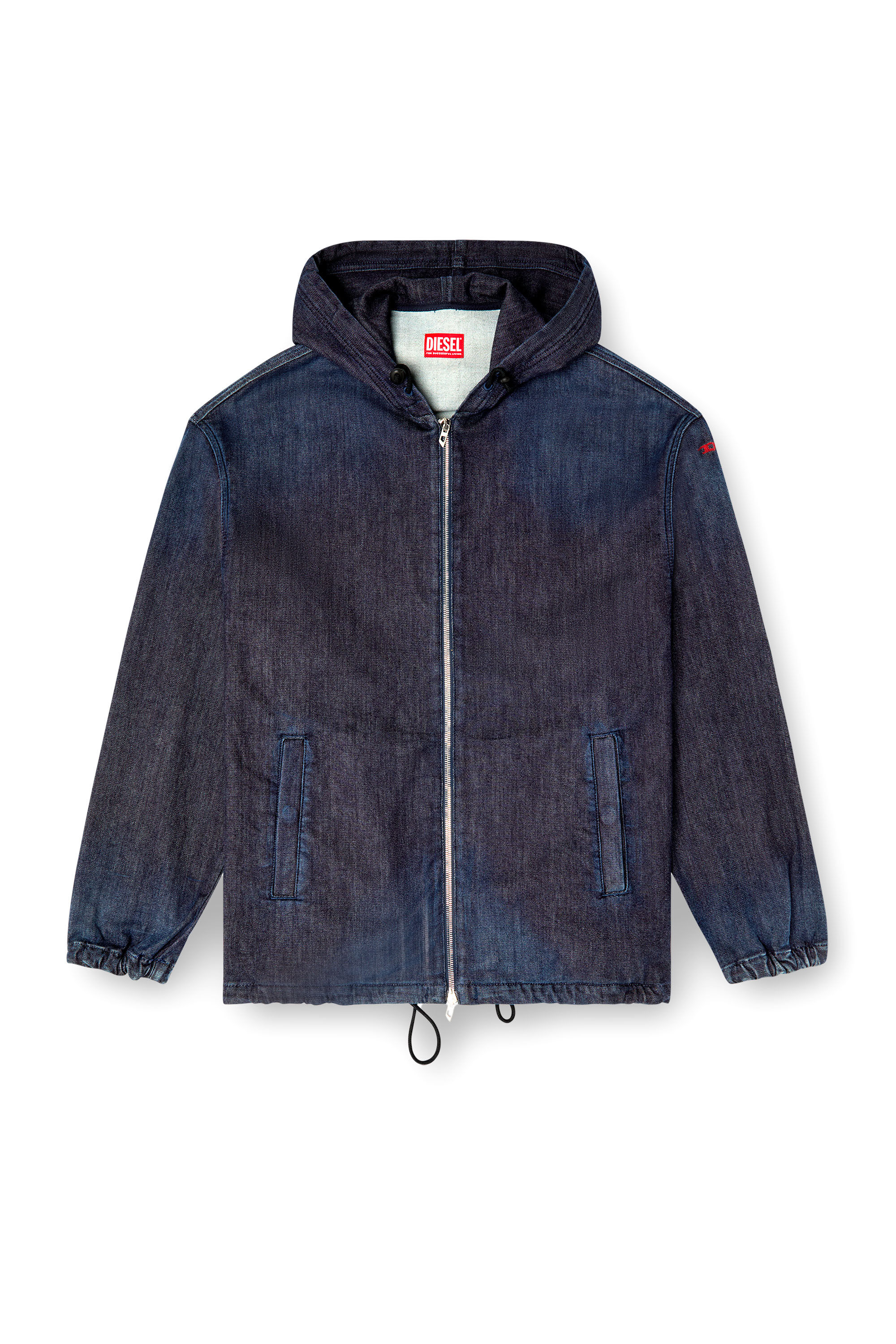 Diesel - D-WYNNY JOGG, Herren Jacke aus JoggJeans mit Kapuze in Dunkelblau - 2