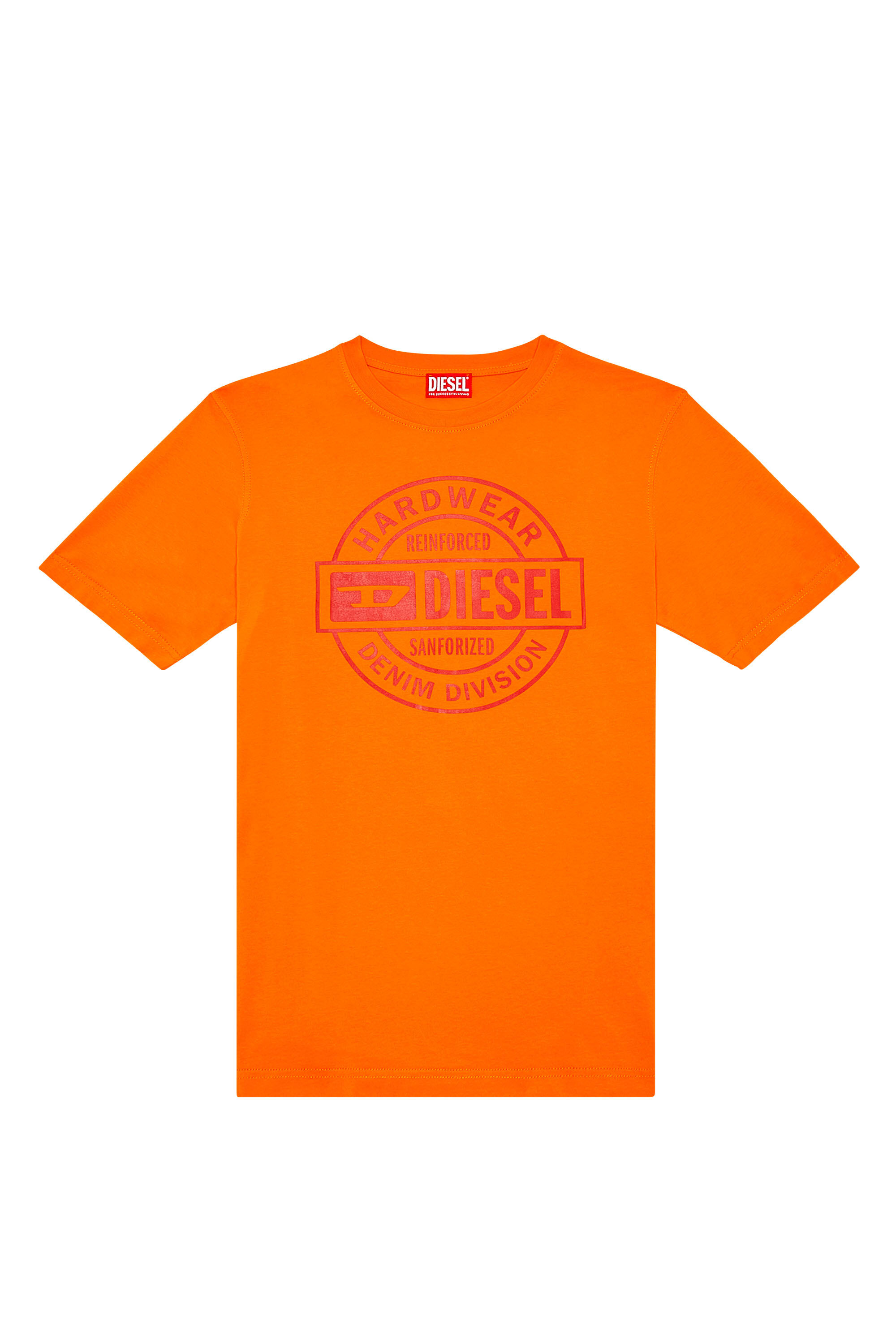Diesel - T-JUST-L21, Herren T-Shirt mit Diesel Hardwear-Print in Orange - 2