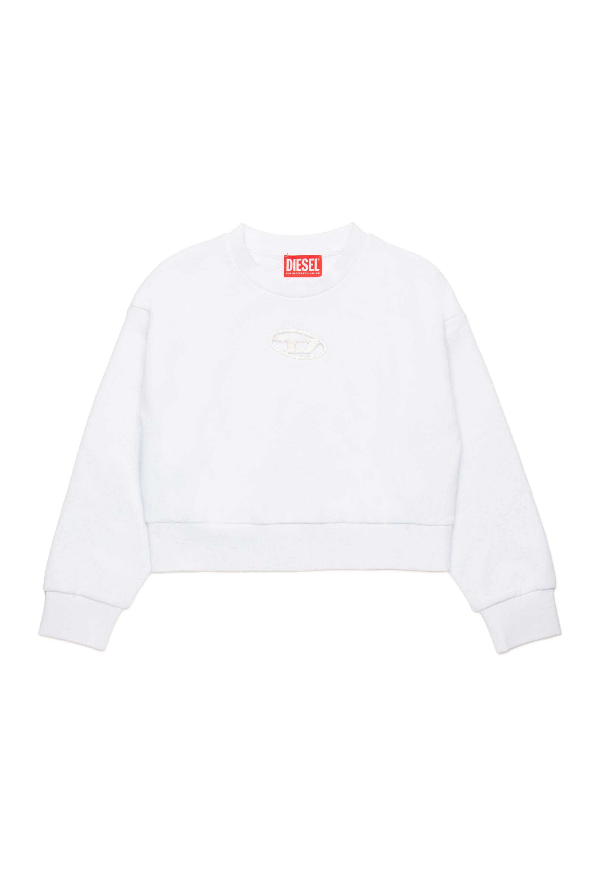 Diesel - STRASLIUM, Damen Sweatshirt mit Oval D-Cut-out in Weiß - 1