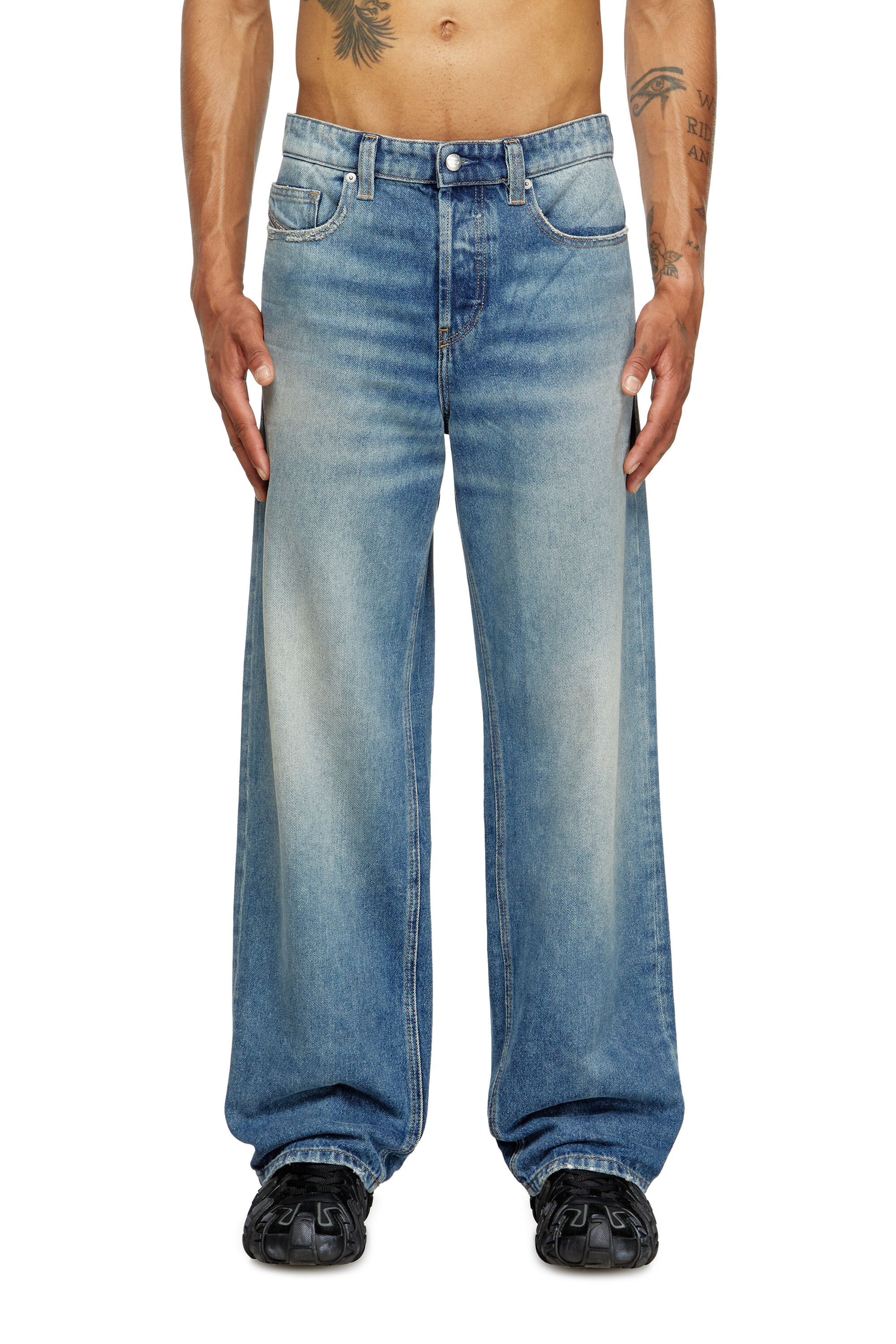 Diesel - Herren Relaxed Jeans 2001 D-Macro 0DBEB, Mittelblau - 3