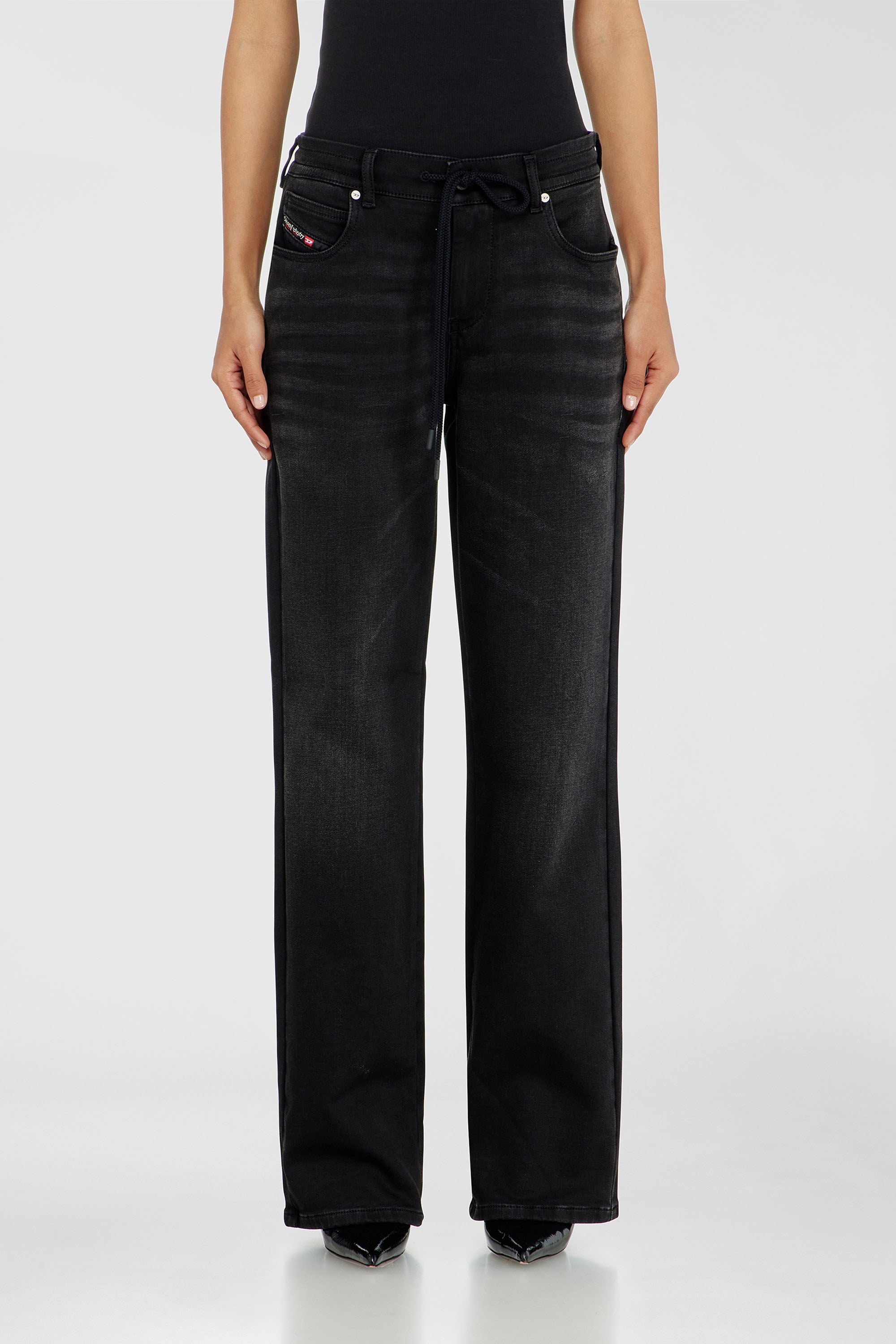 Diesel - Damen Regular 2071 D-Meel Joggjeans&reg; 09P90, Schwarz/Dunkelgrau - 2