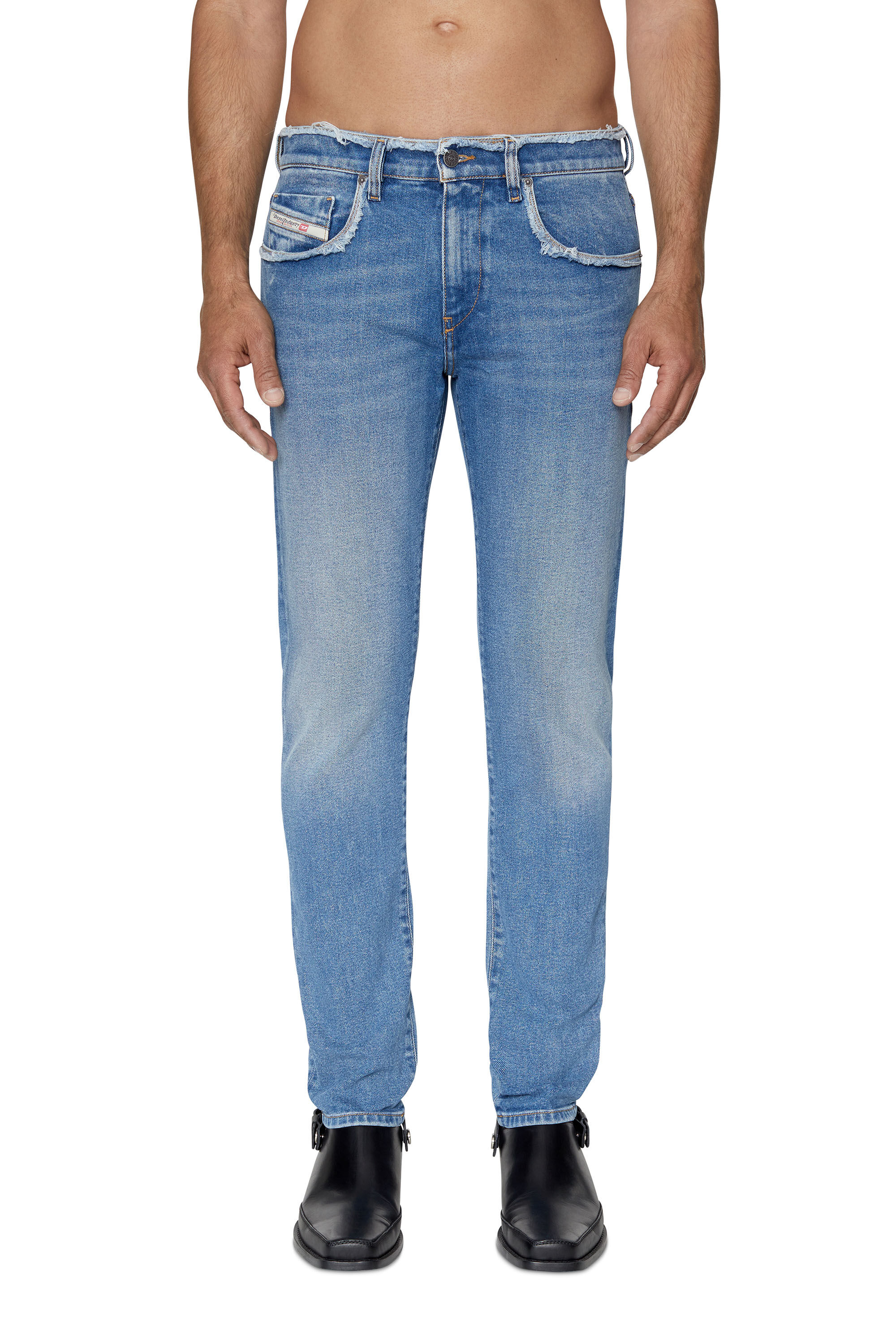 Diesel - Slim Jeans 2019 D-Strukt 09E19, Mittelblau - Image 2