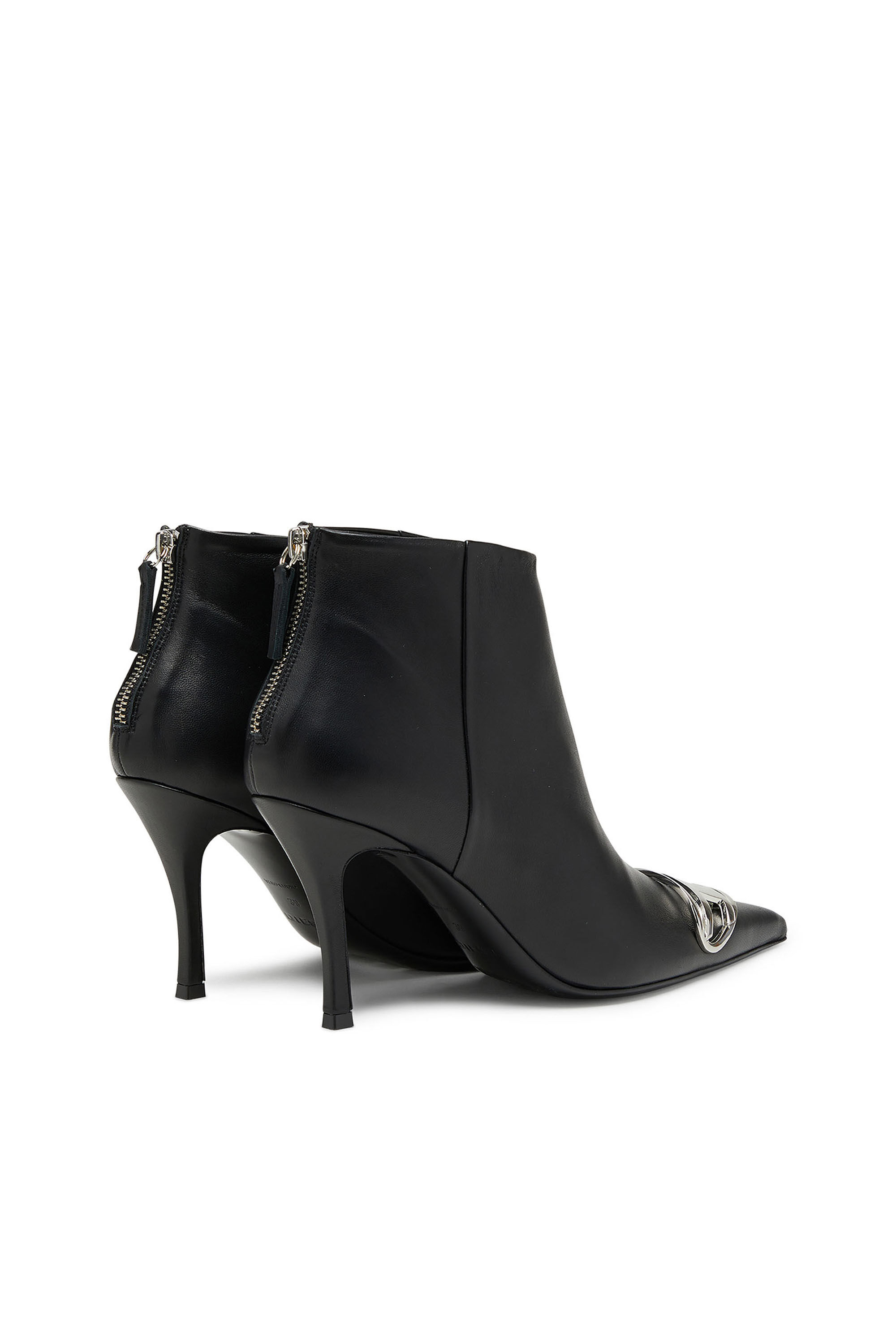 Diesel - D-VENUS AB, Woman D-Venus-Leather ankle boots in Black - Image 3