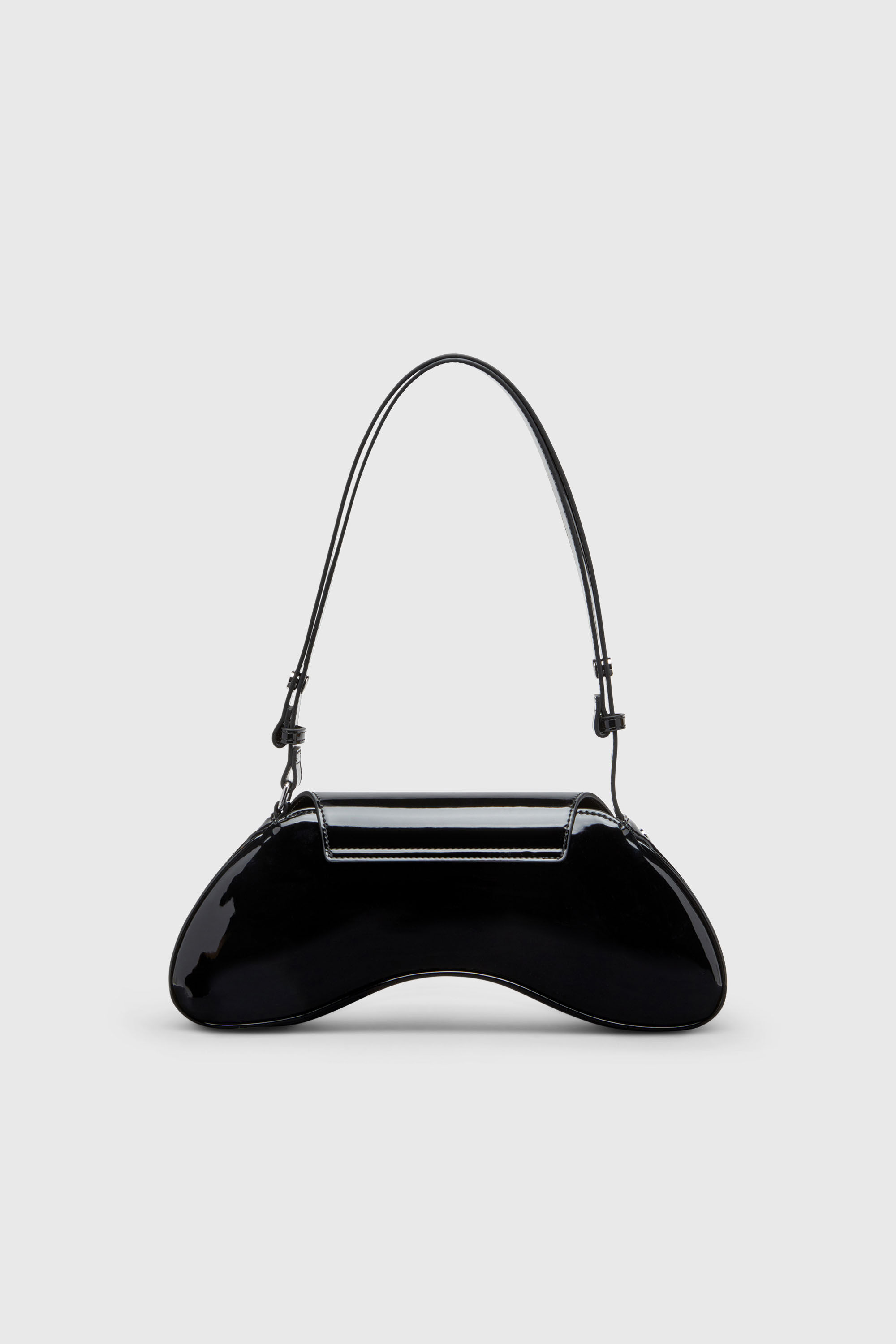 Diesel - PLAY CROSSBODY, Damen Play-Gl&auml;nzende Crossbody-Tasche in Schwarz - 3