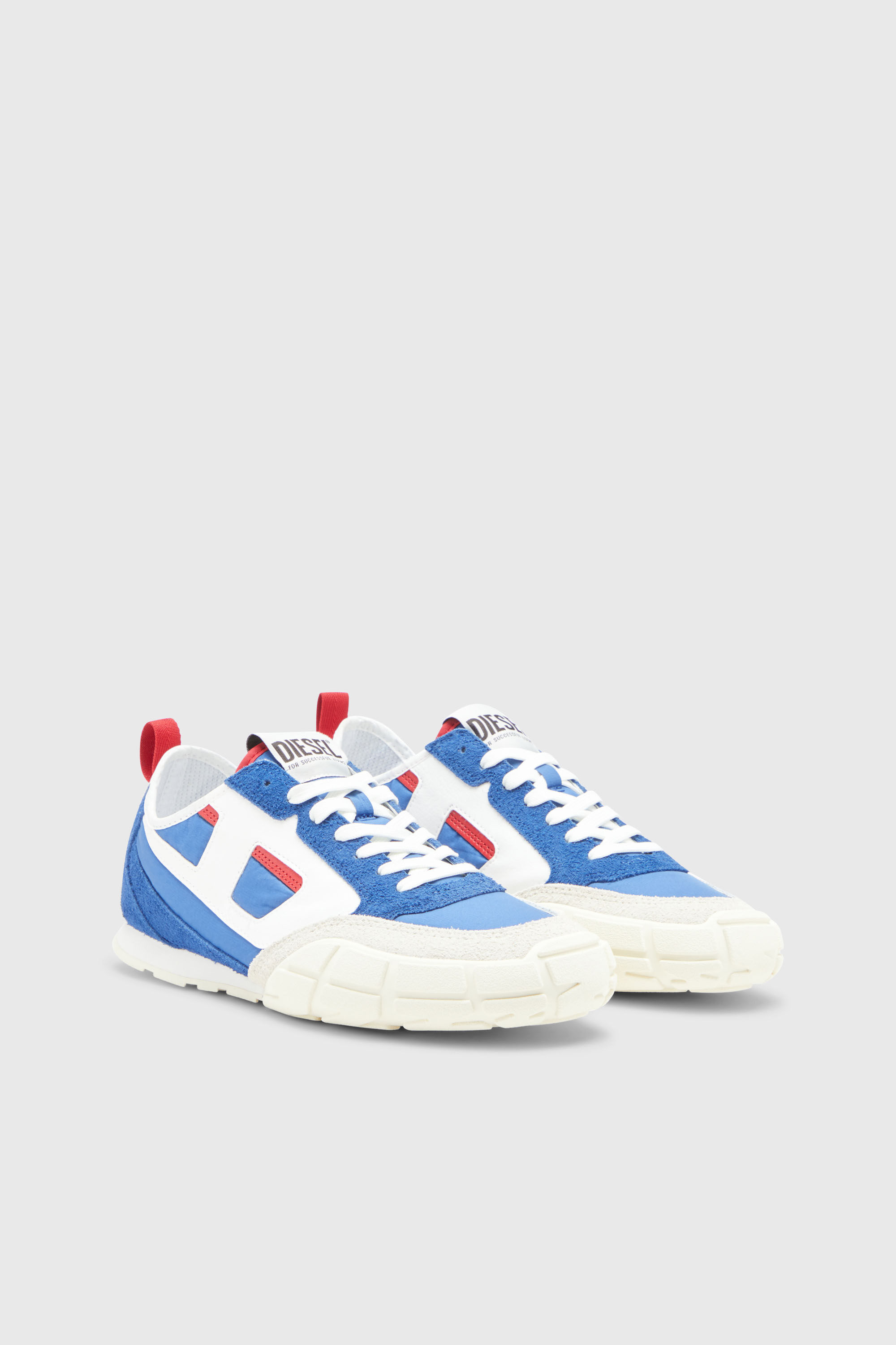 Diesel - S-PAGODHA LOW, Herren S-Pagodha-Sneakers aus Leder, Wildleder und Ripstop in Blau - 2