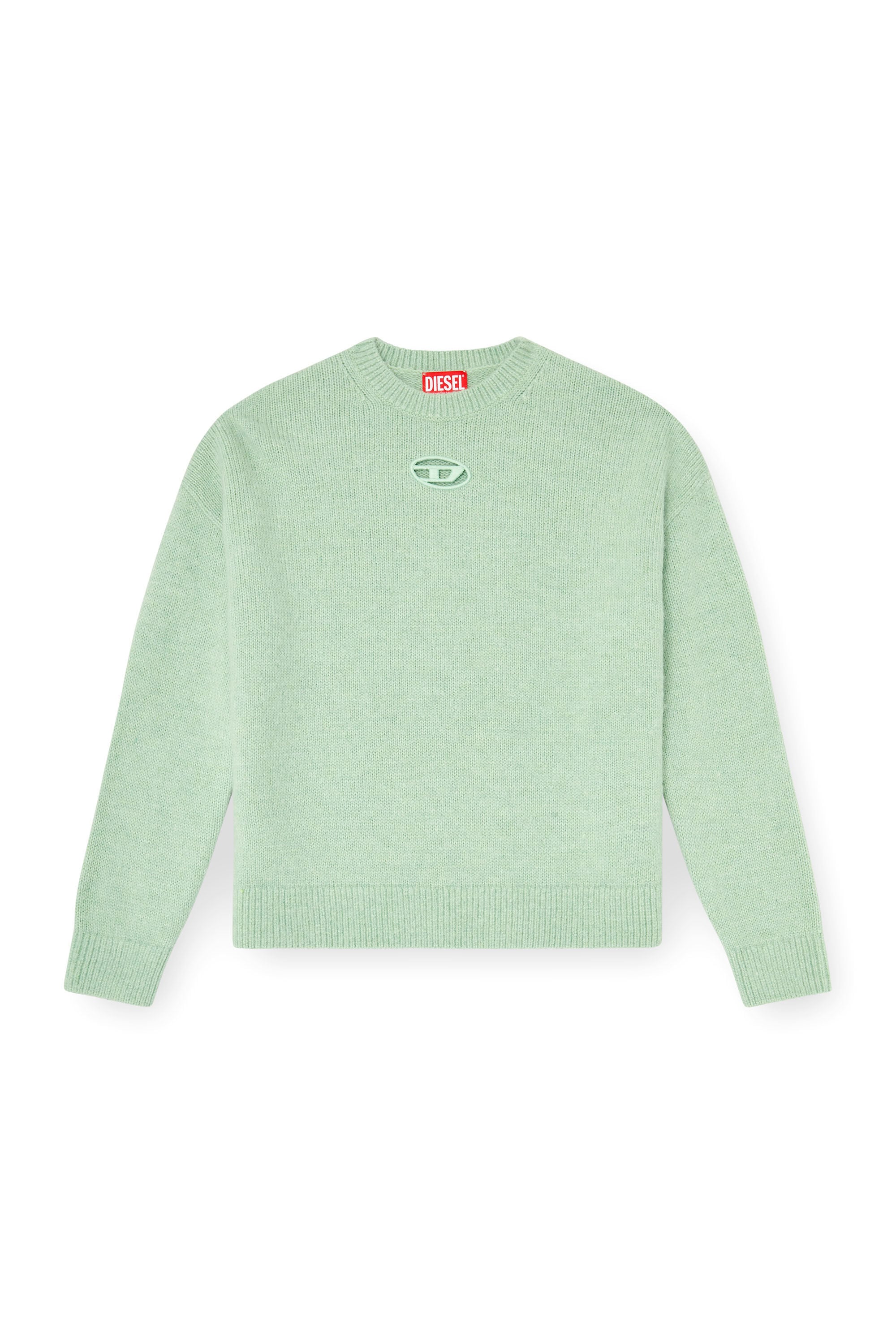 Diesel - M-AREETA, Woman's Jumper in wool and alpaca blend in Water Green - 2