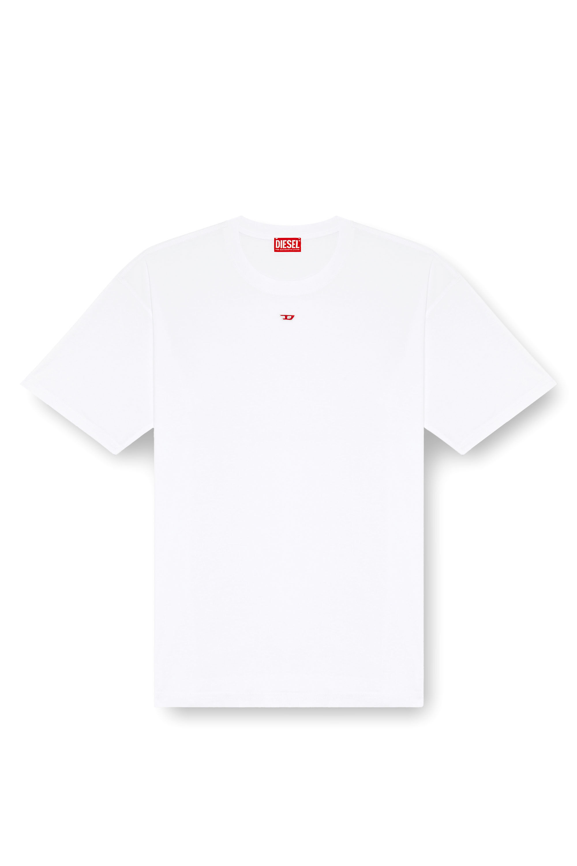 Diesel - T-BOXT-D, Unisex T-Shirt mit gesticktem D-Patch in Weiß - 2