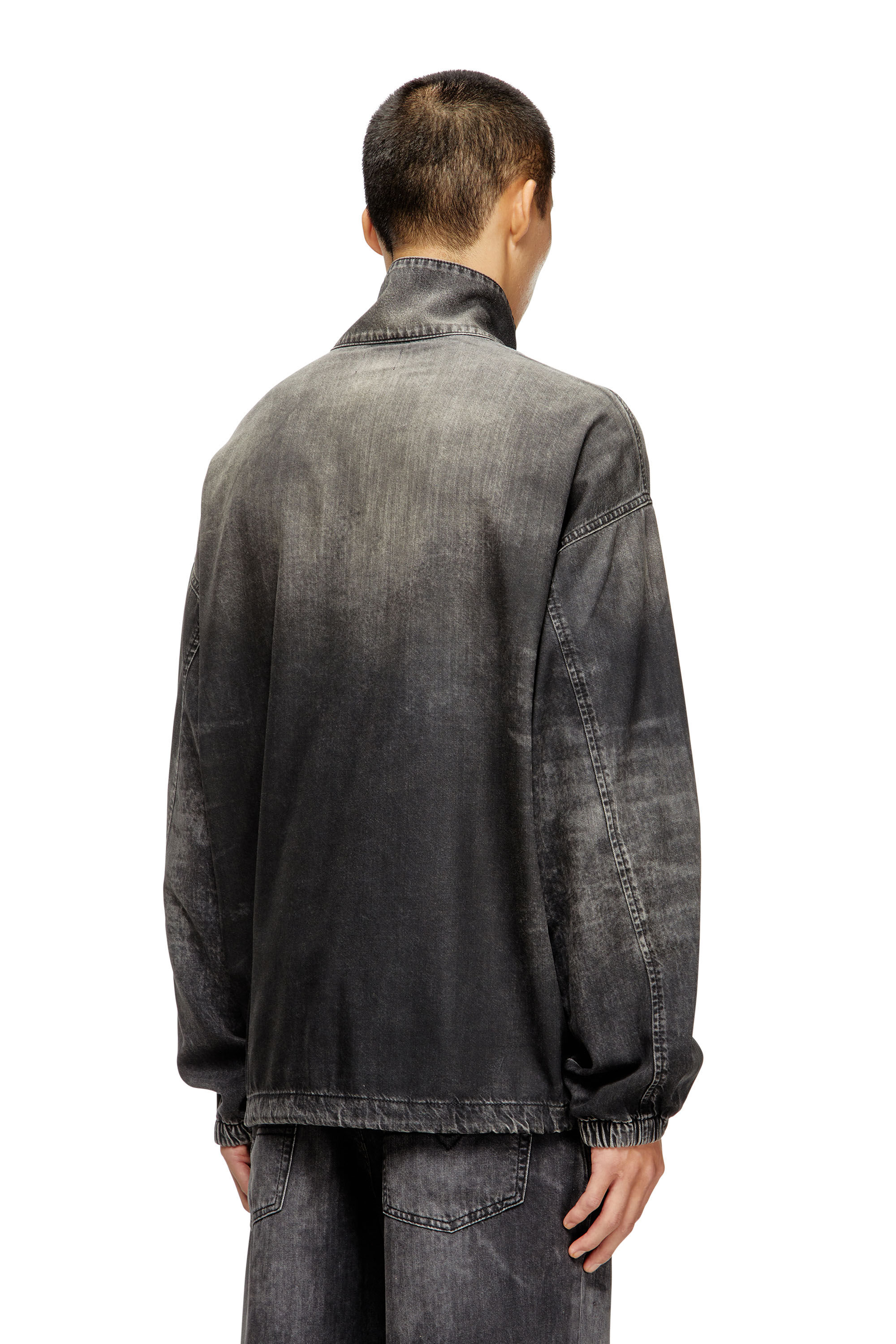 Diesel - D-FLOW-S3, Unisex Denim-Top mit Stehkragen in Schwarz - 4