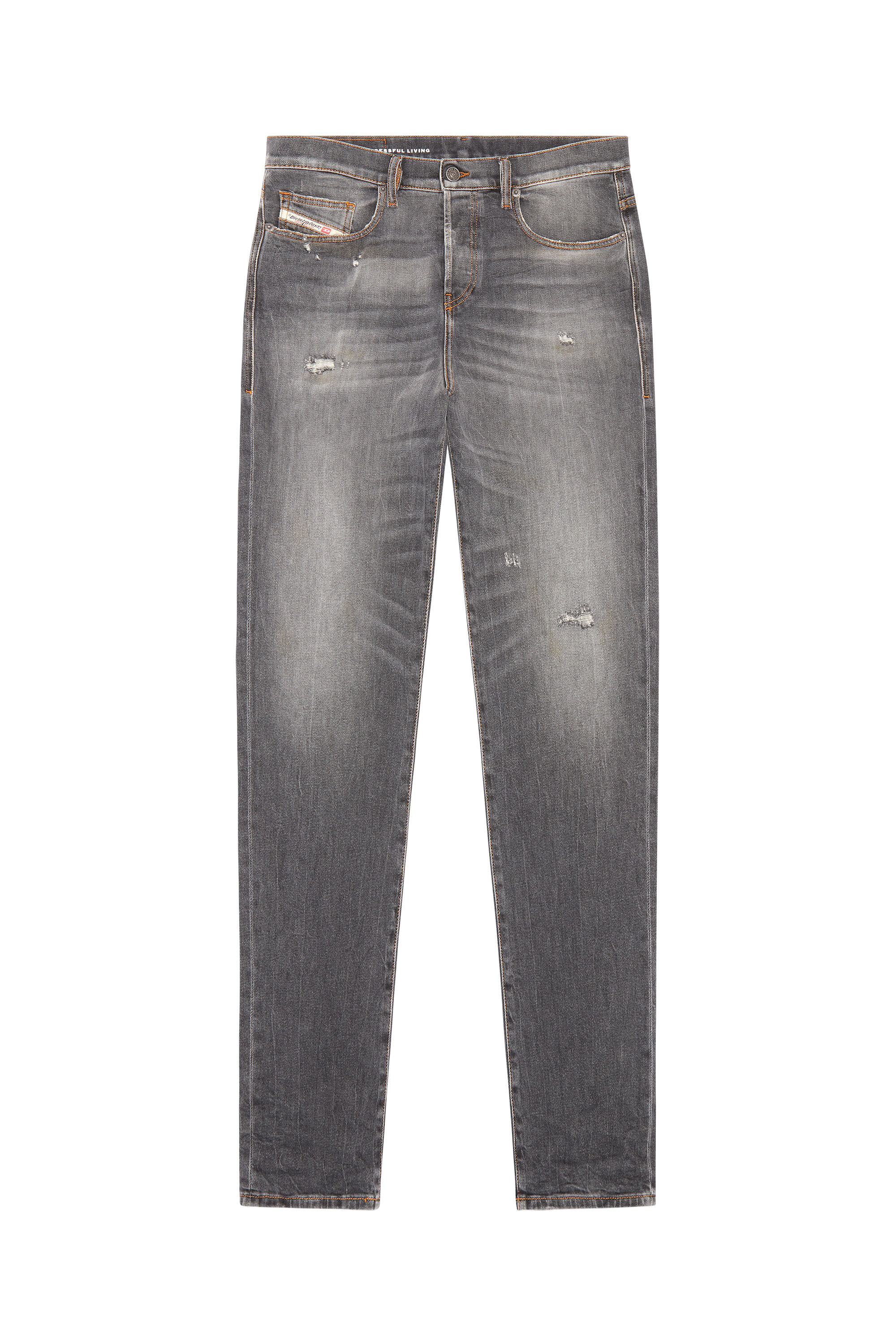 Diesel - Straight Jeans 2020 D-Viker 09G21, Schwarz/Dunkelgrau - Image 2