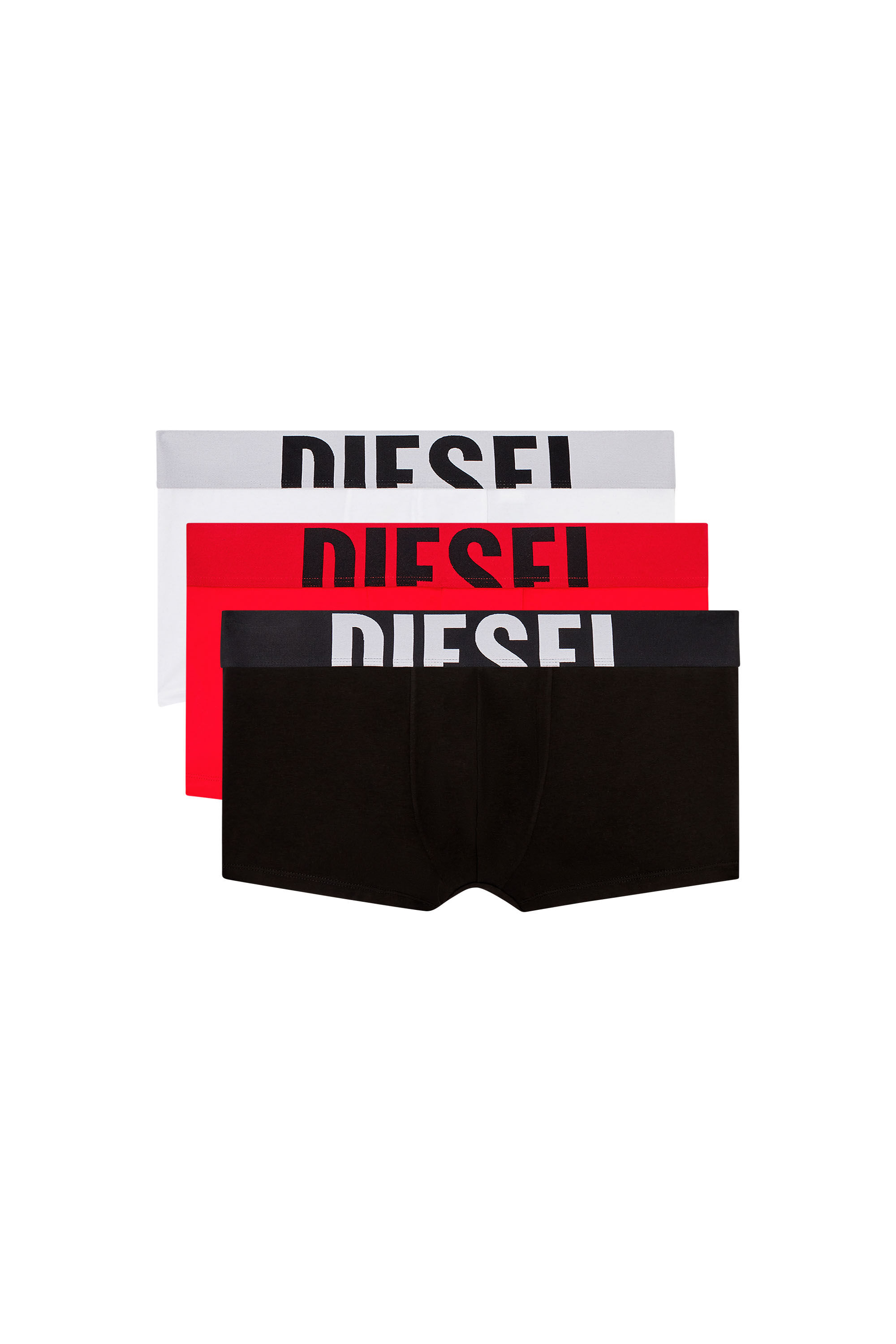 Diesel - UMBX-DAMIENTHREEPACK-5.5EL, Herren Retropants im Dreierpack aus Baumwollstretch in Rot/Schwarz - 2