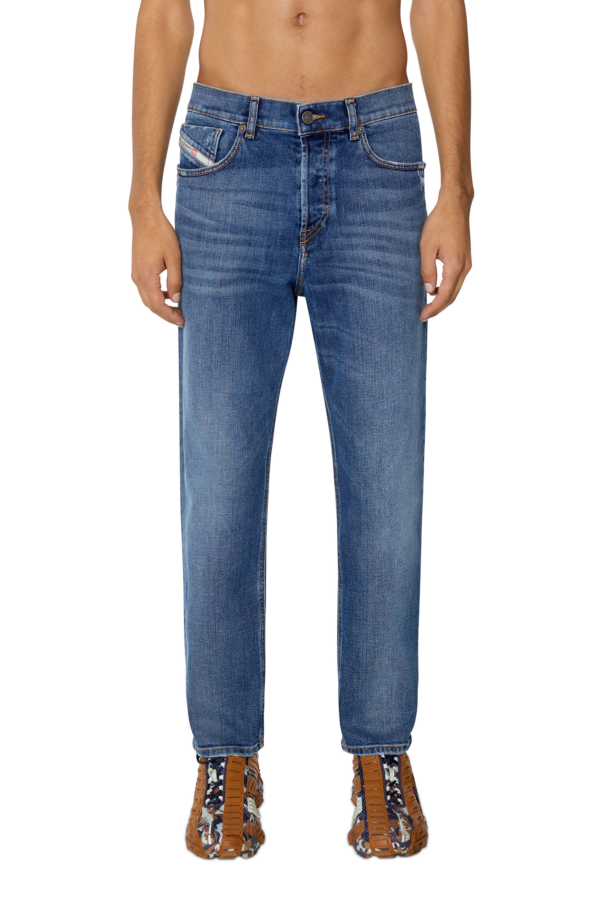 Diesel - 2005 D-FINING 09E44 Tapered Jeans, Mittelblau - Image 3