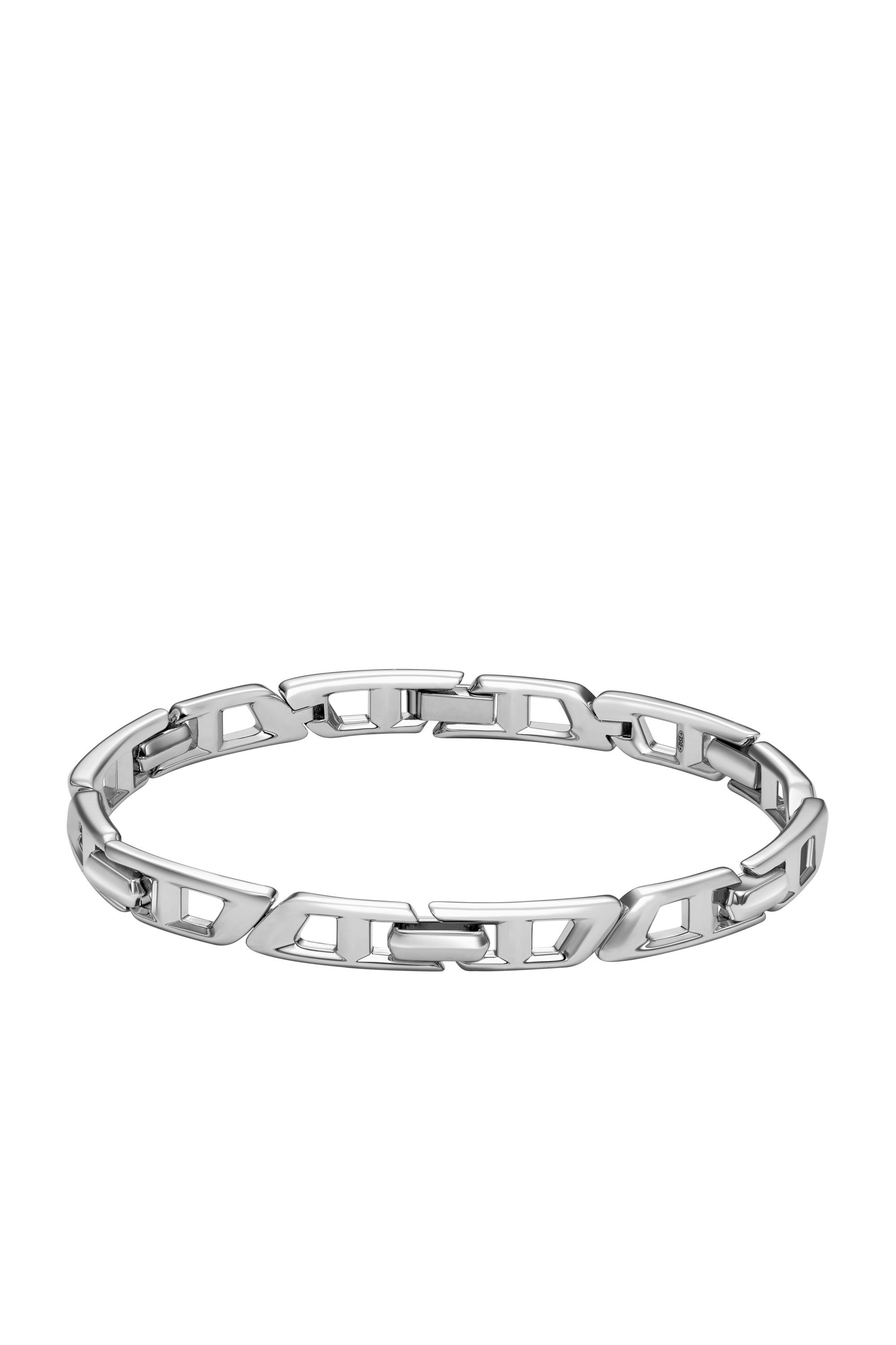 Diesel - DL1350040 STERLING SILVER JEWEL, Unisex D Logo-Gliederarmband aus Sterlingsilber in Silber - 1