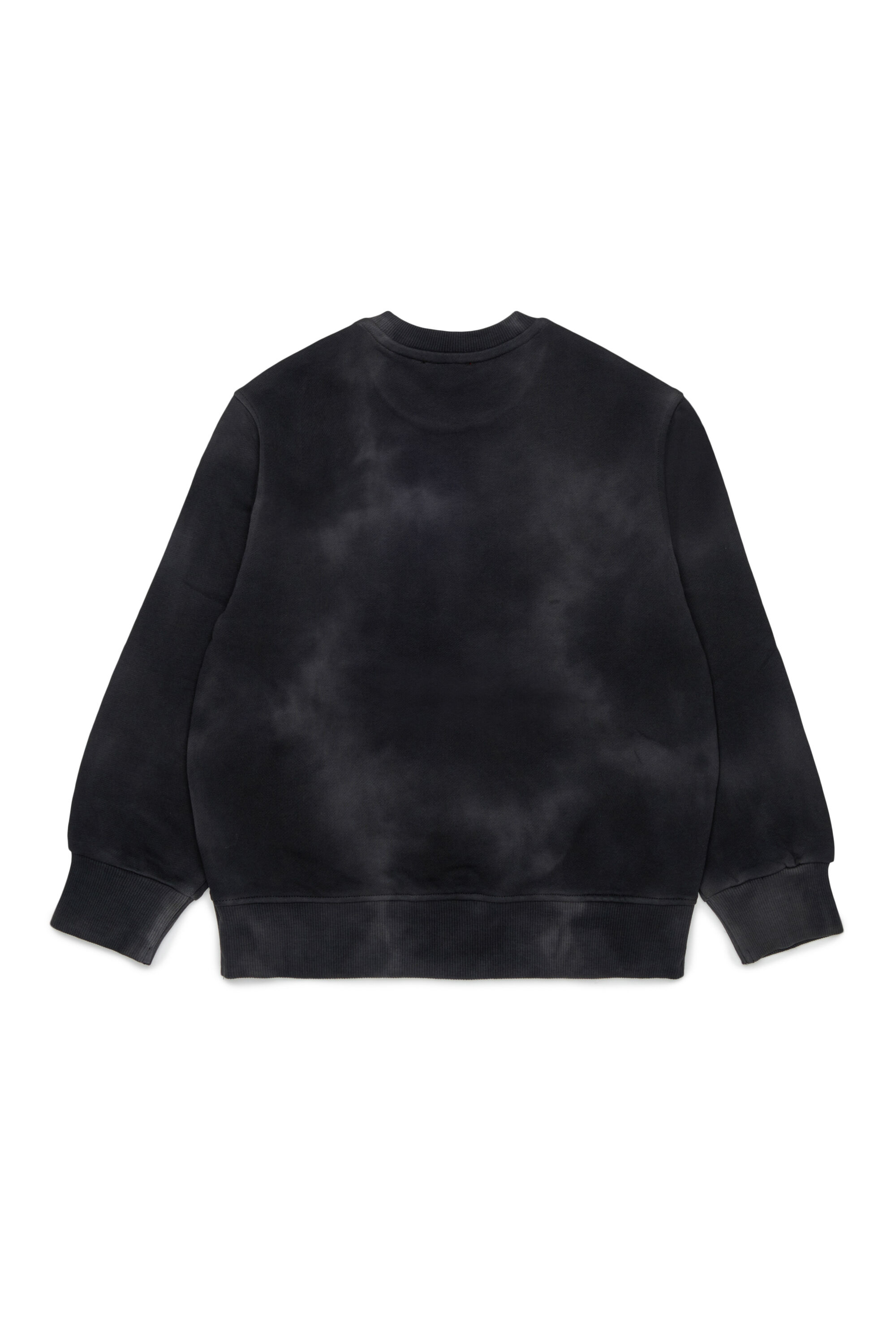 Diesel - SFIN OVER, Man's Cloudy-effect sweatshirt with phoenix motif in Black - 2