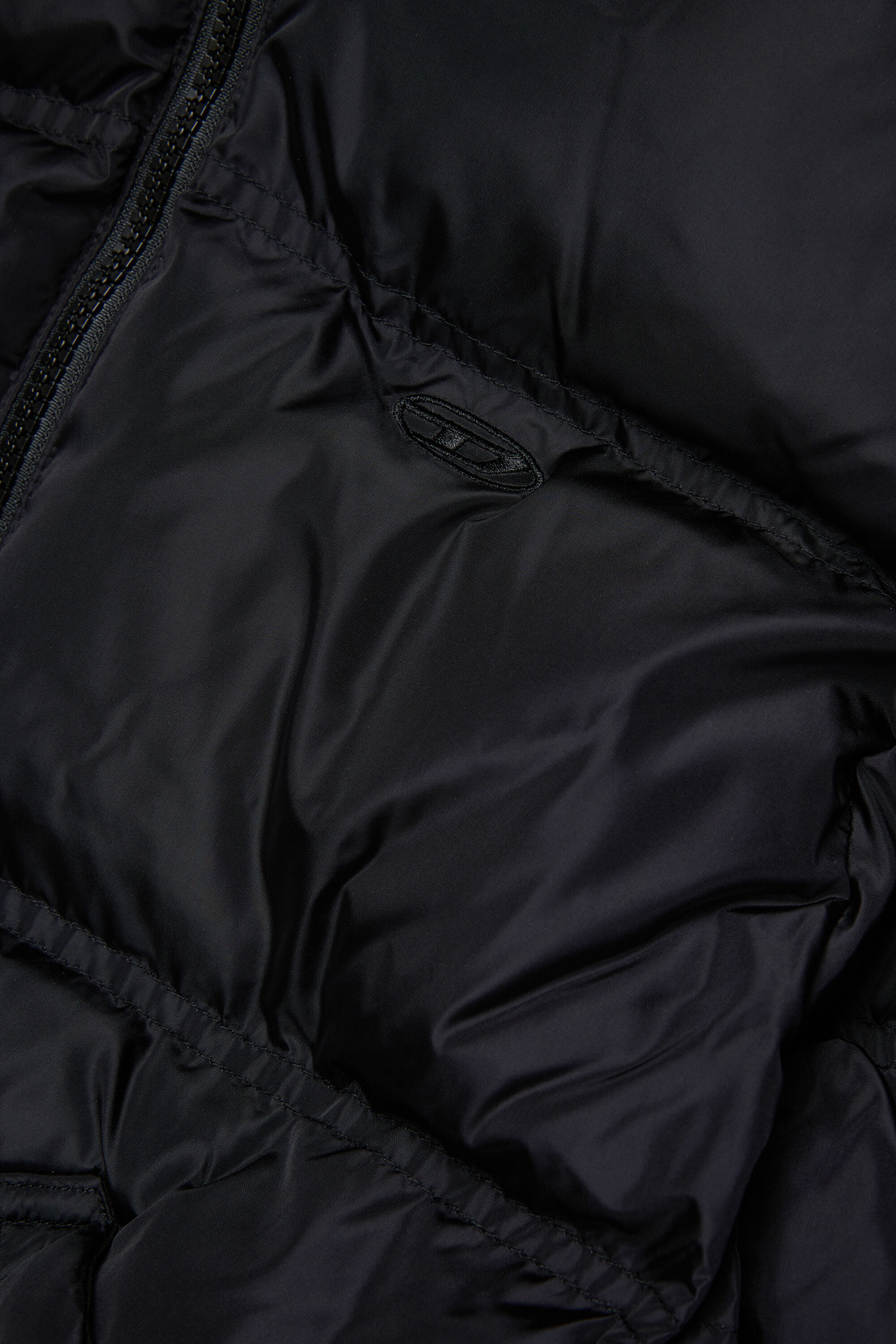 Diesel - JRIVONLONG, Unisex Steppmantel mit oversized Taschen in Schwarz - 4