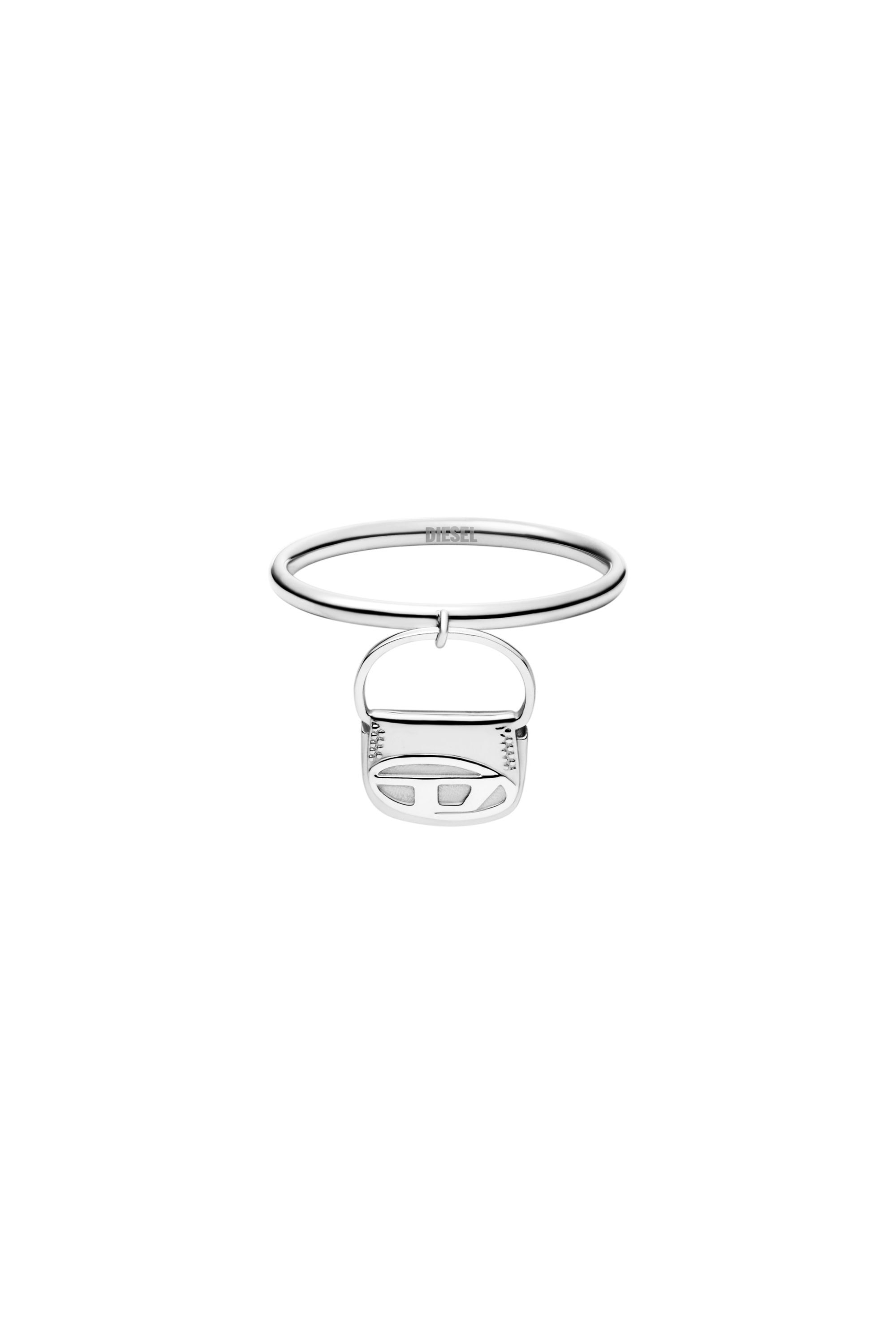 Diesel - DX1619040 JEWELLERY, Unisex's Stainless steel 1dr bag charm ring in Silver - 2