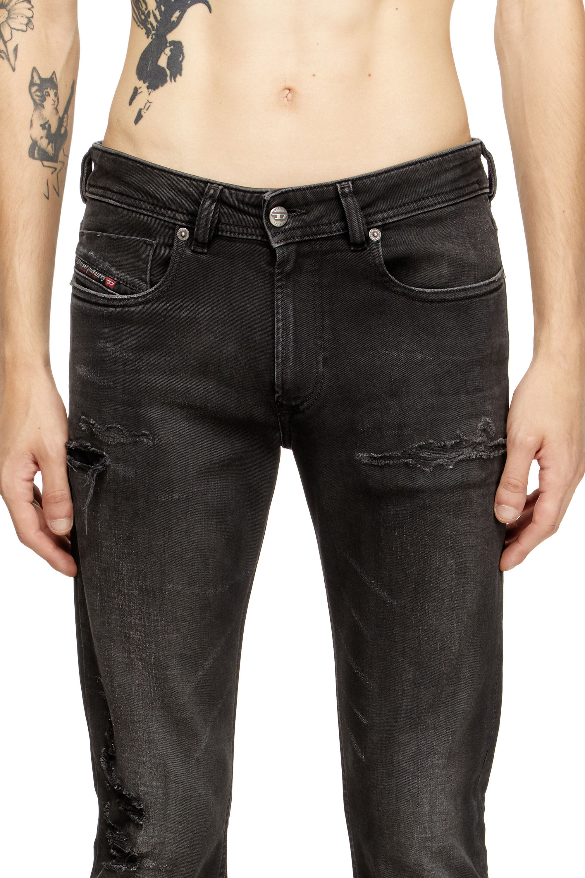 Diesel - Herren Skinny Jeans 1979 Sleenker 068SG, Schwarz/Dunkelgrau - 5