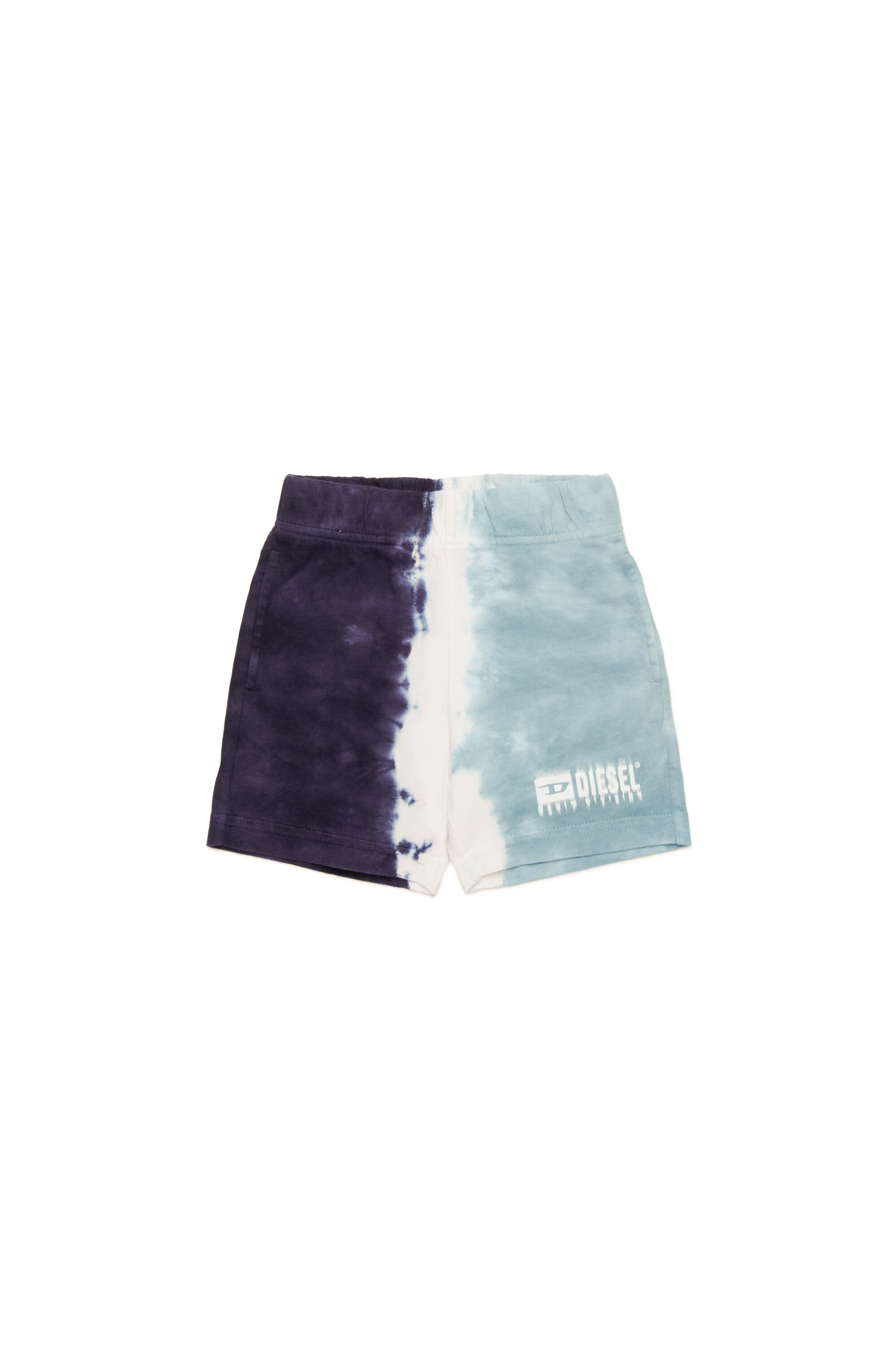 Diesel - PKITEB, Herren Tauchgefärbte Sweatshorts mit Dégradé-Logo in Blau - 1