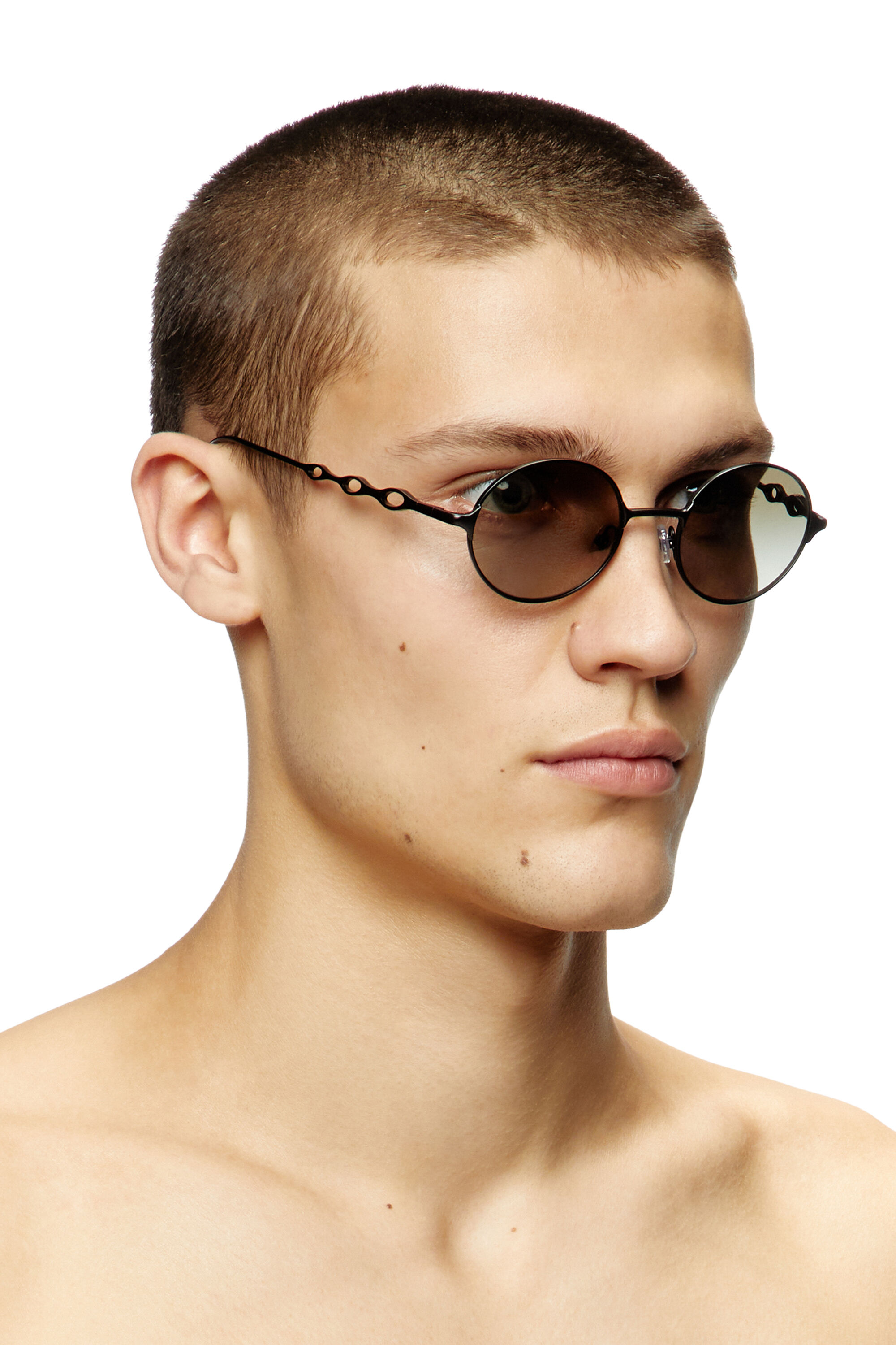 Diesel - 0DL1008, Unisex Runde Sonnenbrillen in Schwarz/Grün - 6