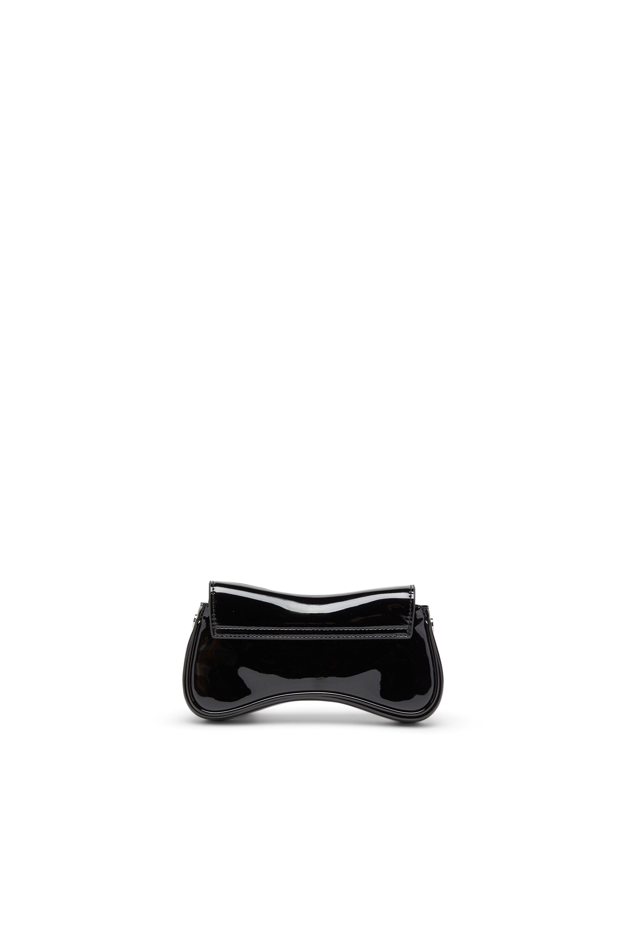 Diesel - PLAY CROSSBODY XS, Damen Play-Kleine Umhängetasche aus glänzendem PU in Schwarz/Flash mirror - 2