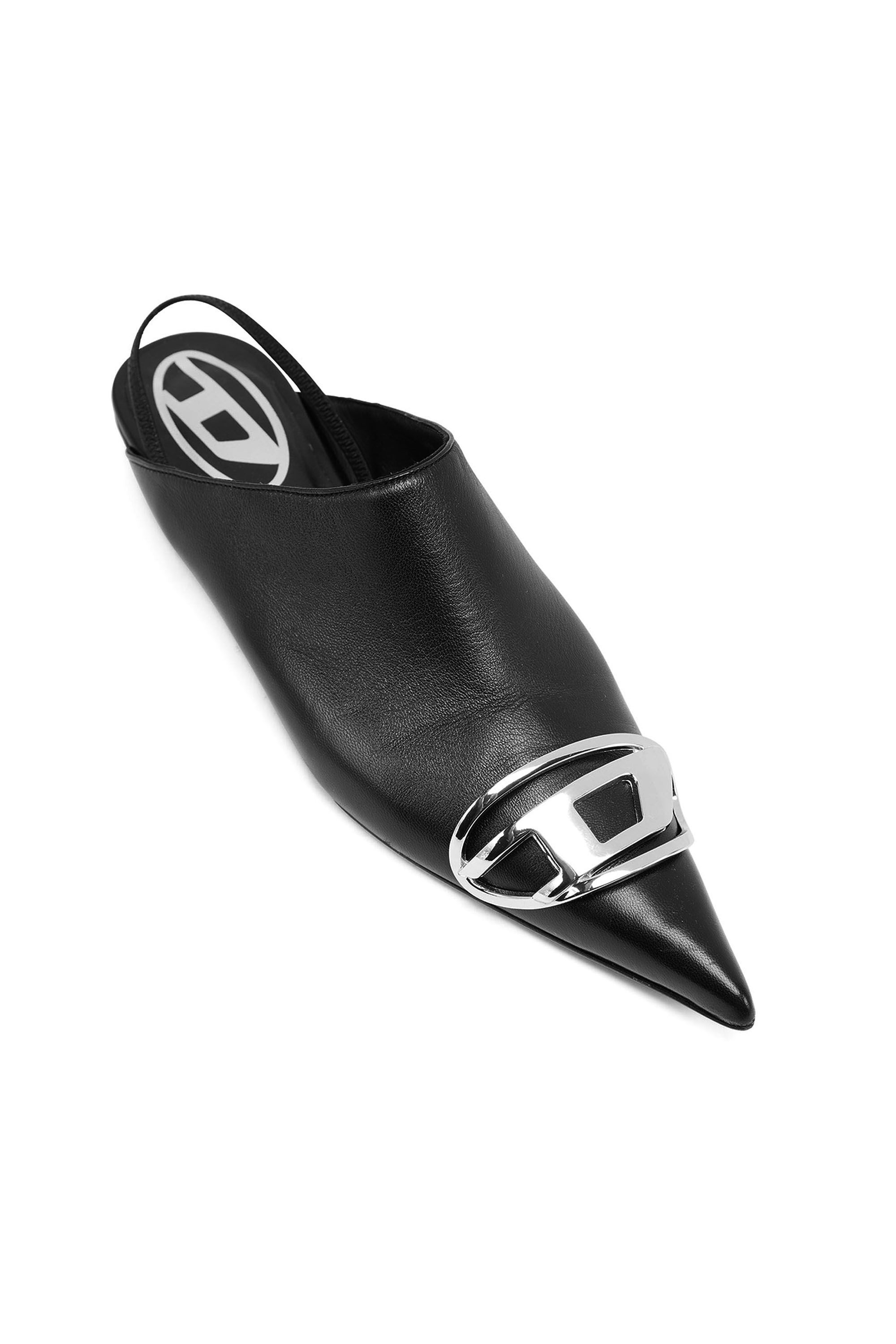 Black slingback mules best sale