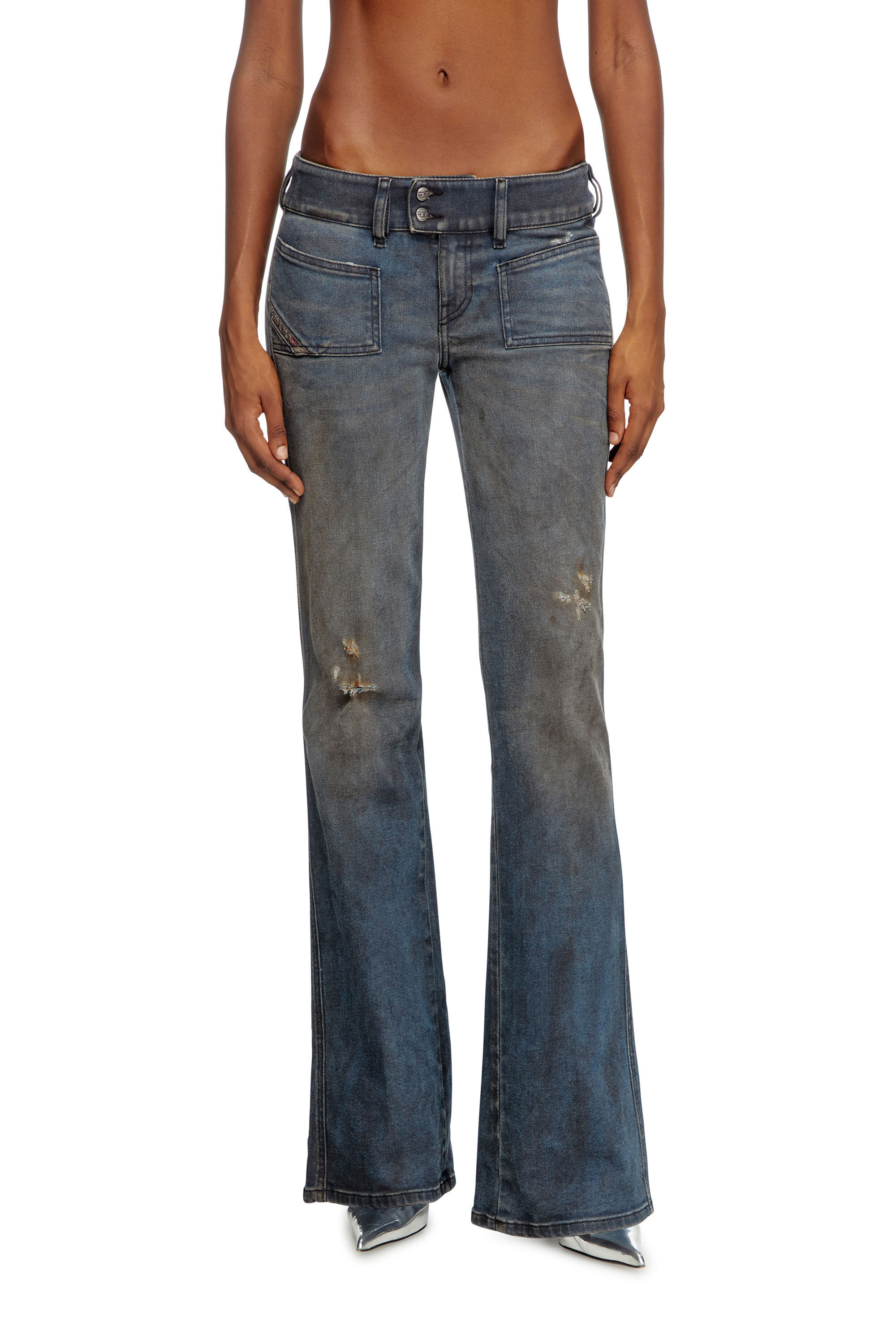 Diesel - Damen Bootcut Jeans D-Hush 09L25, Mittelblau - 3
