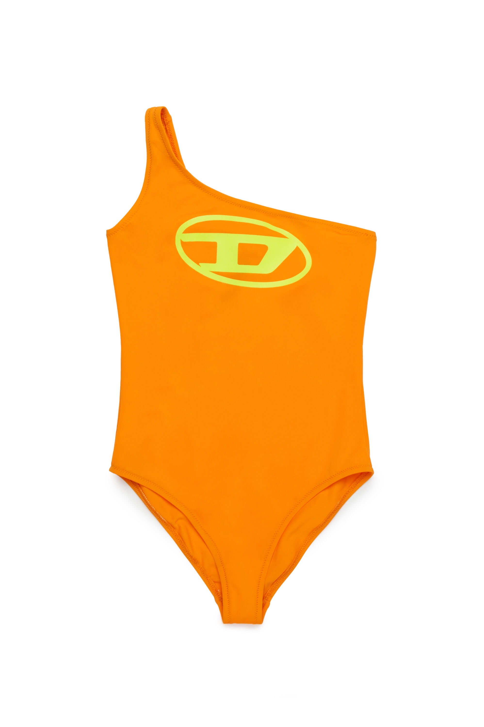 Diesel - MUNNYX, Damen Einschultriger Badeanzug mit Oval D-Logo in Orange - 1