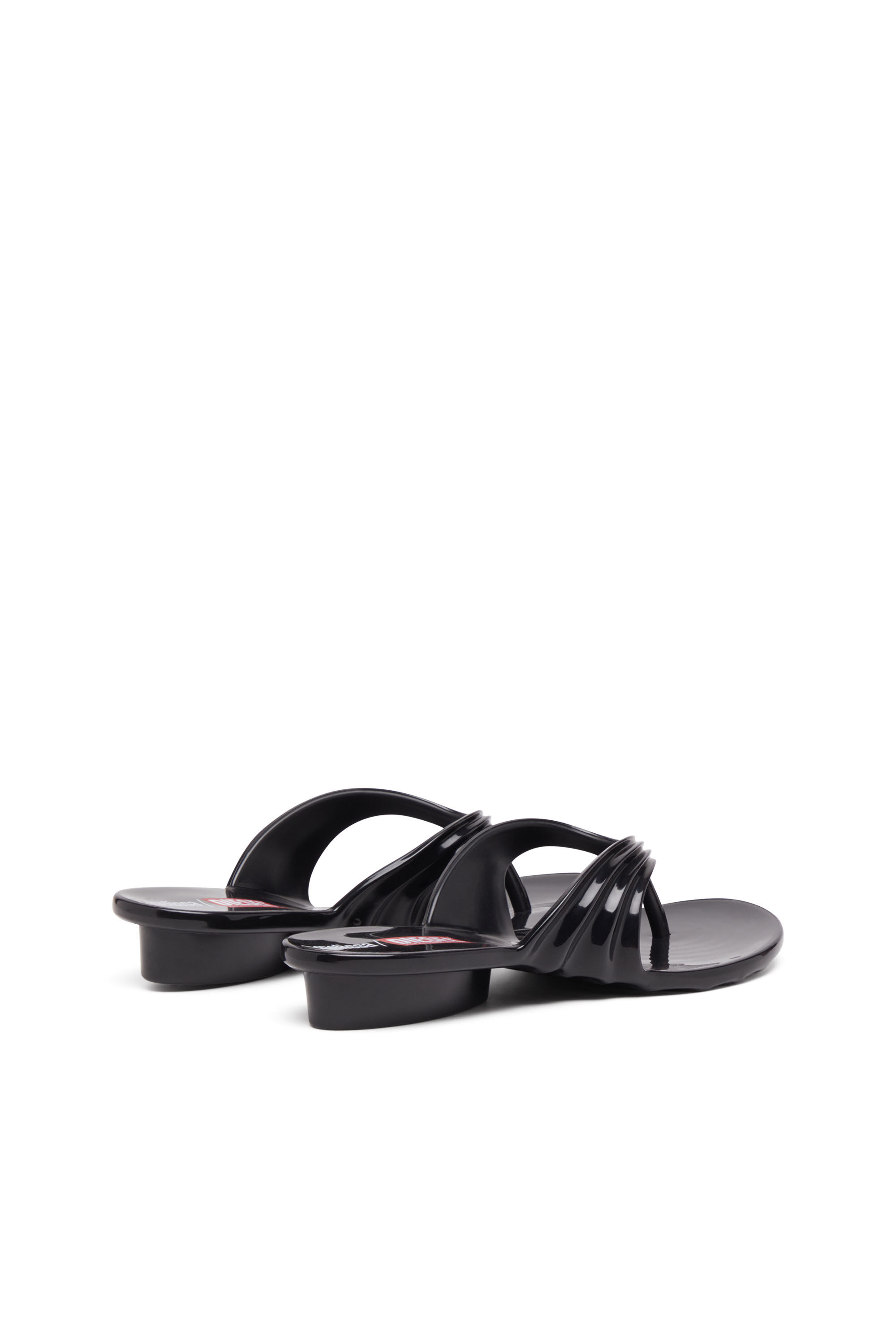 Diesel - MELISSA QUANTUM THONG, Damen K&uuml;nstlerisch gestaltete Flip-Flops aus Melflex&reg; in Schwarz - 3