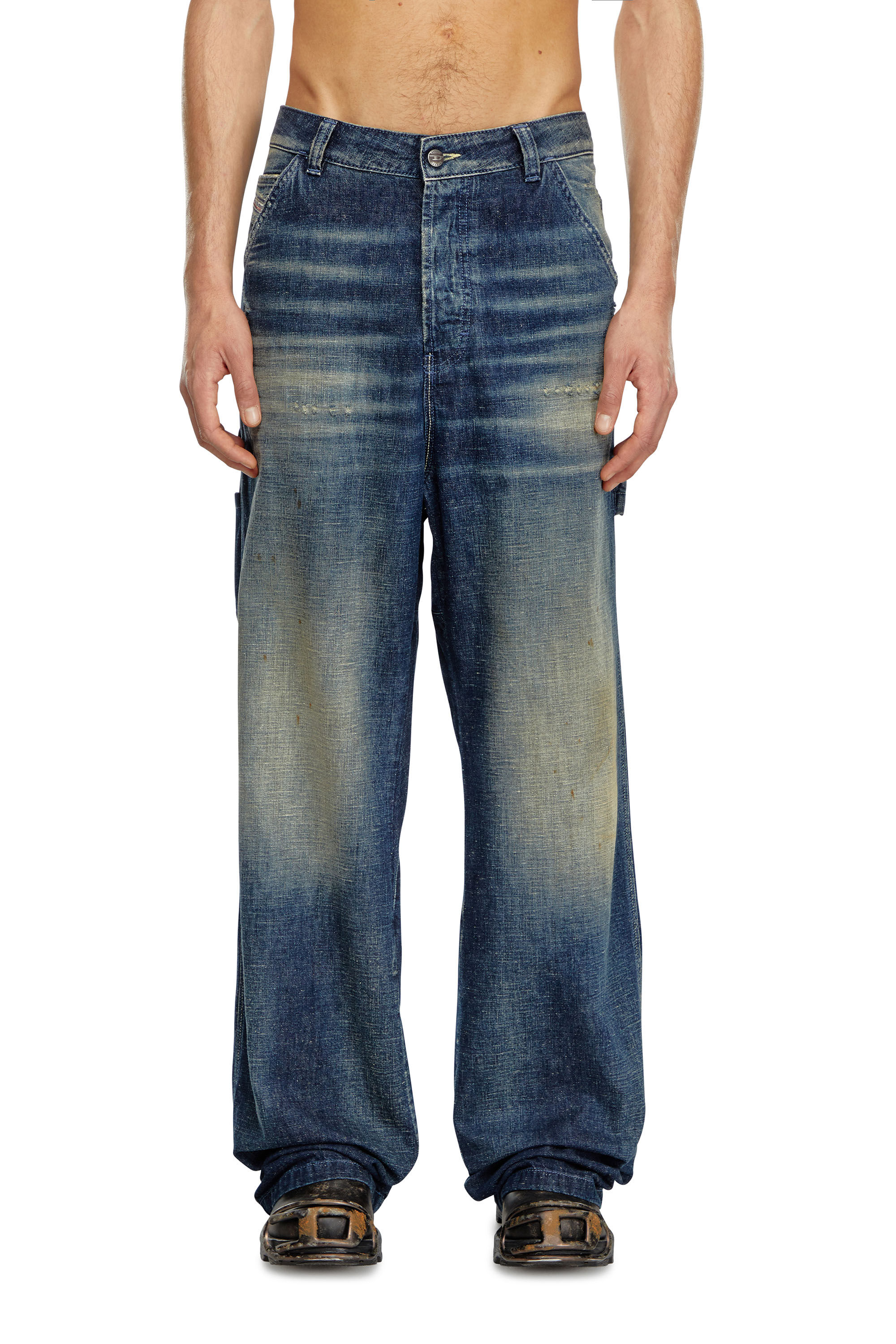 Diesel - Herren Straight Jeans D-Livery 09J91, Dunkelblau - Image 3