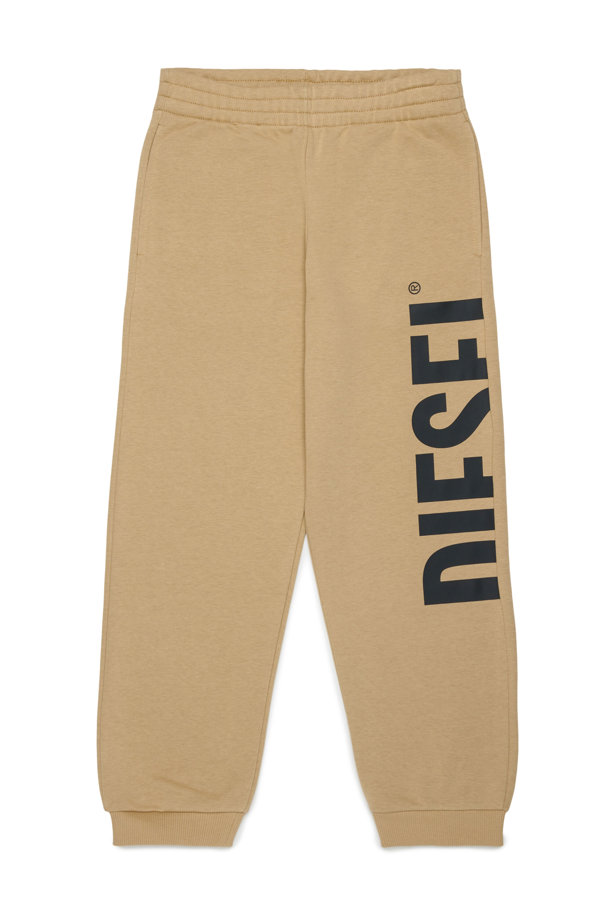 Diesel - PRES, Man's Sweatpants with cut-off logo print in Brown - 1
