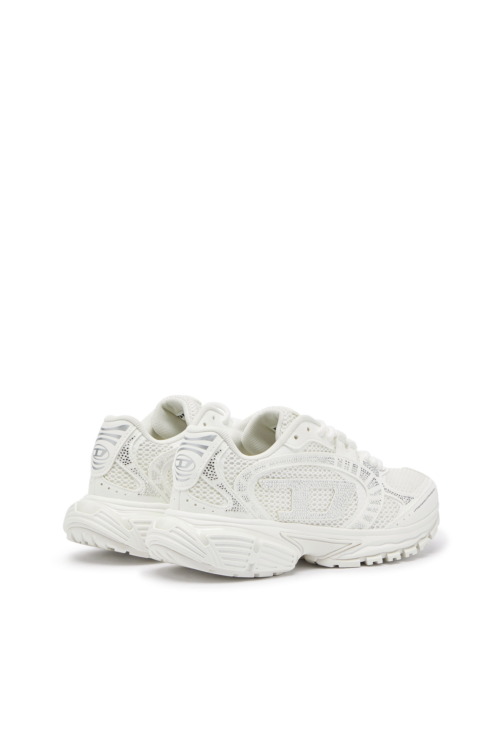 Diesel - S-PRO-V-DENSE LOW W, Damen S-Pro-V-Dense - Mesh-Sneaker mit Kristallen in Wei&szlig; - 3