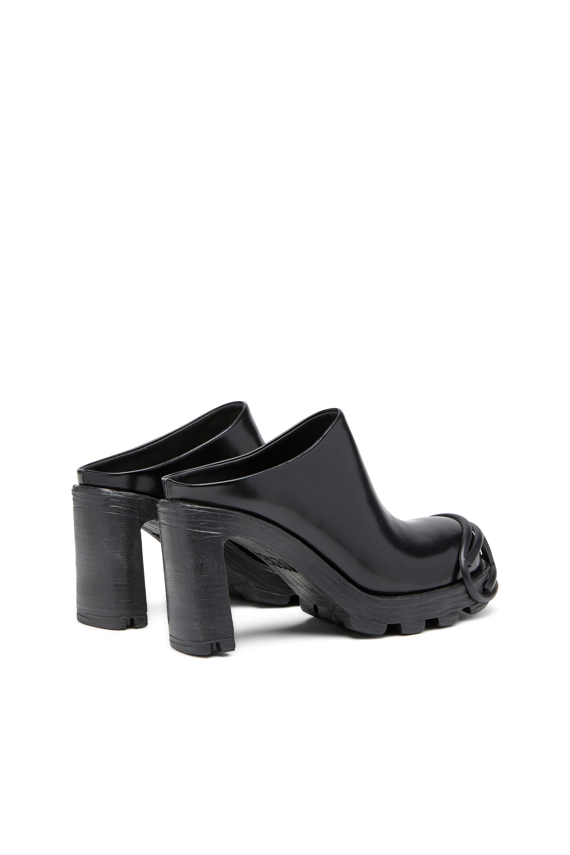 Diesel - D-HAMMER ML D W, Damen D-Hammer-High-Heel-Pantoletten mit Oval D-Plakette in Schwarz - 3