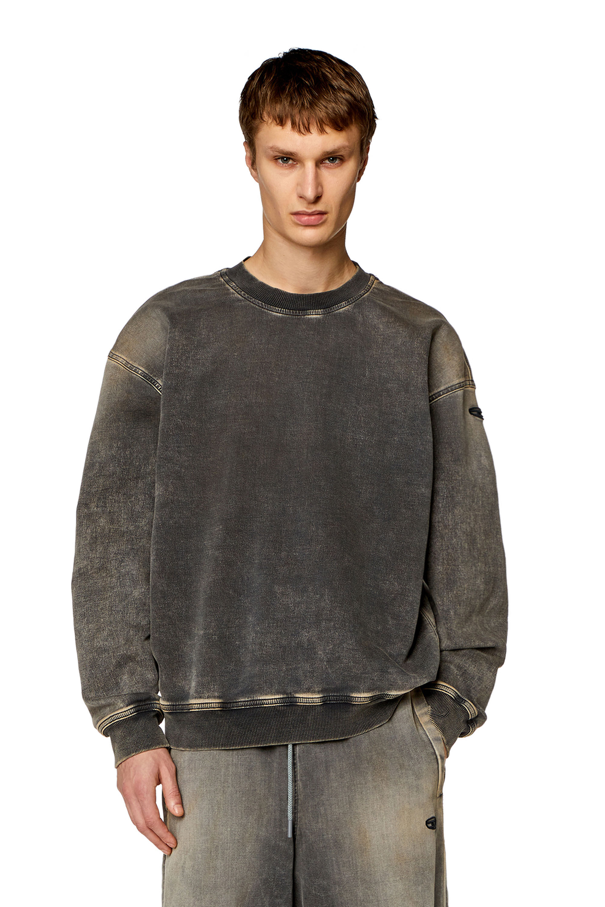 Men's Sweatshirt in Track Denim | Black | Diesel