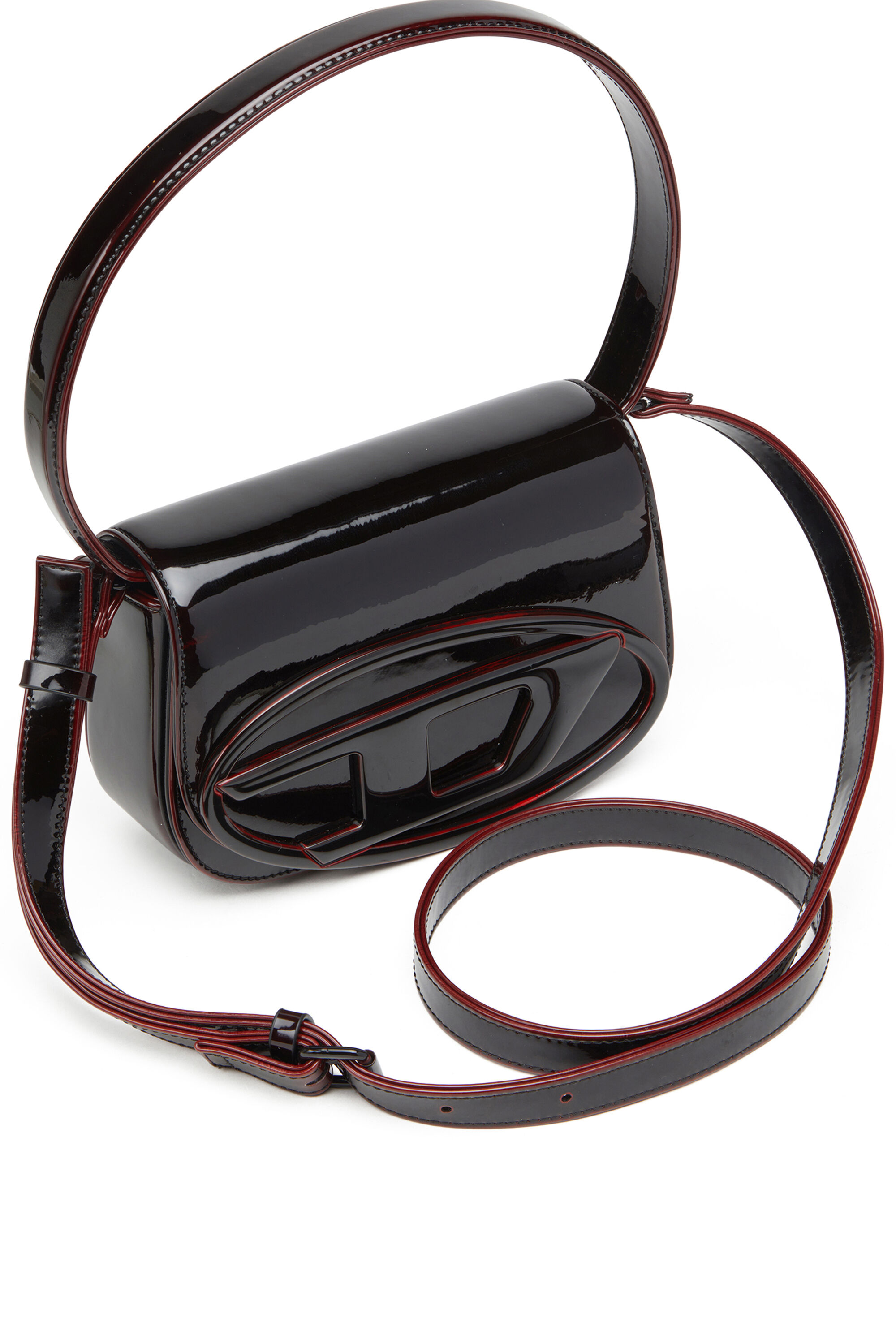 Diesel - 1DR, Damen 1DR-Ikonische 1DR-Tasche aus flüssigem PU in Burgunderrot - 2