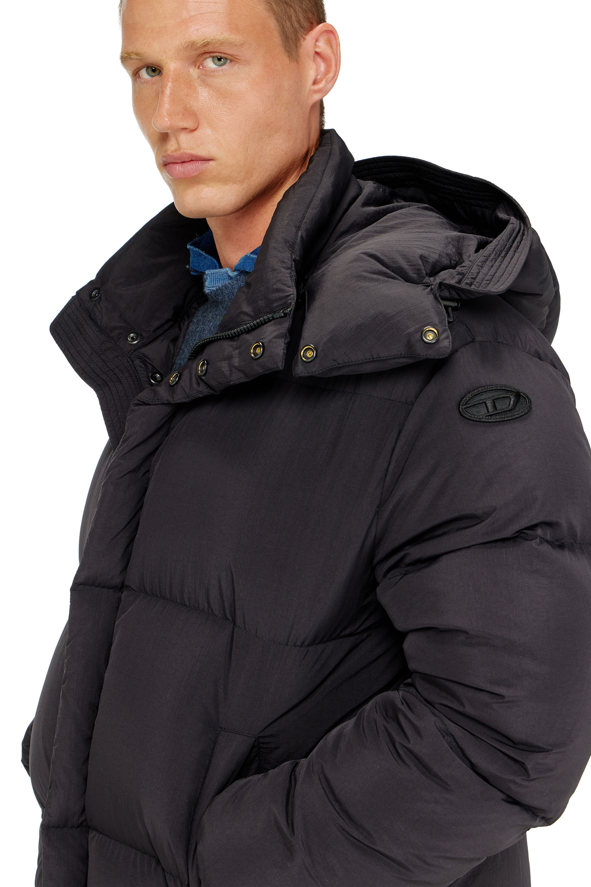 Diesel - W-ROLFYS-WRD, Herren Gesteppte Daunenjacke aus ViralOff&reg; Taslan in Dunkelgrau - 5