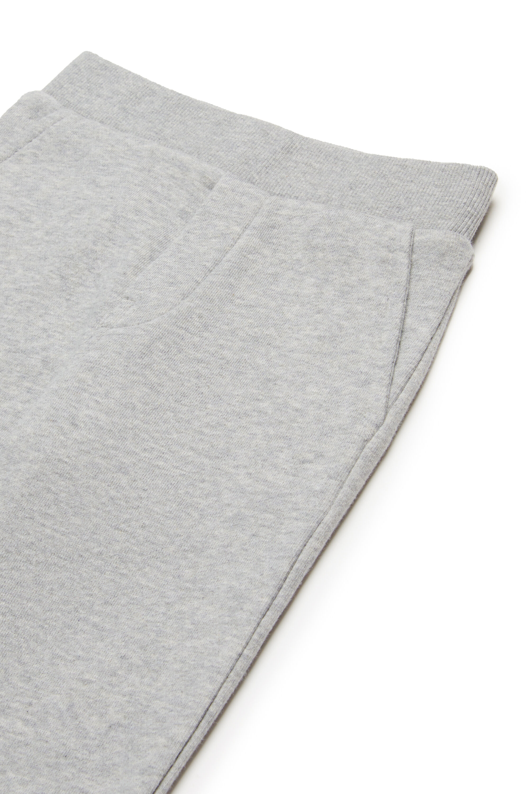 Diesel - PGIBBIB, Herren Sweathose mit ausgefranstem Logo aus Denim in Grau - 3