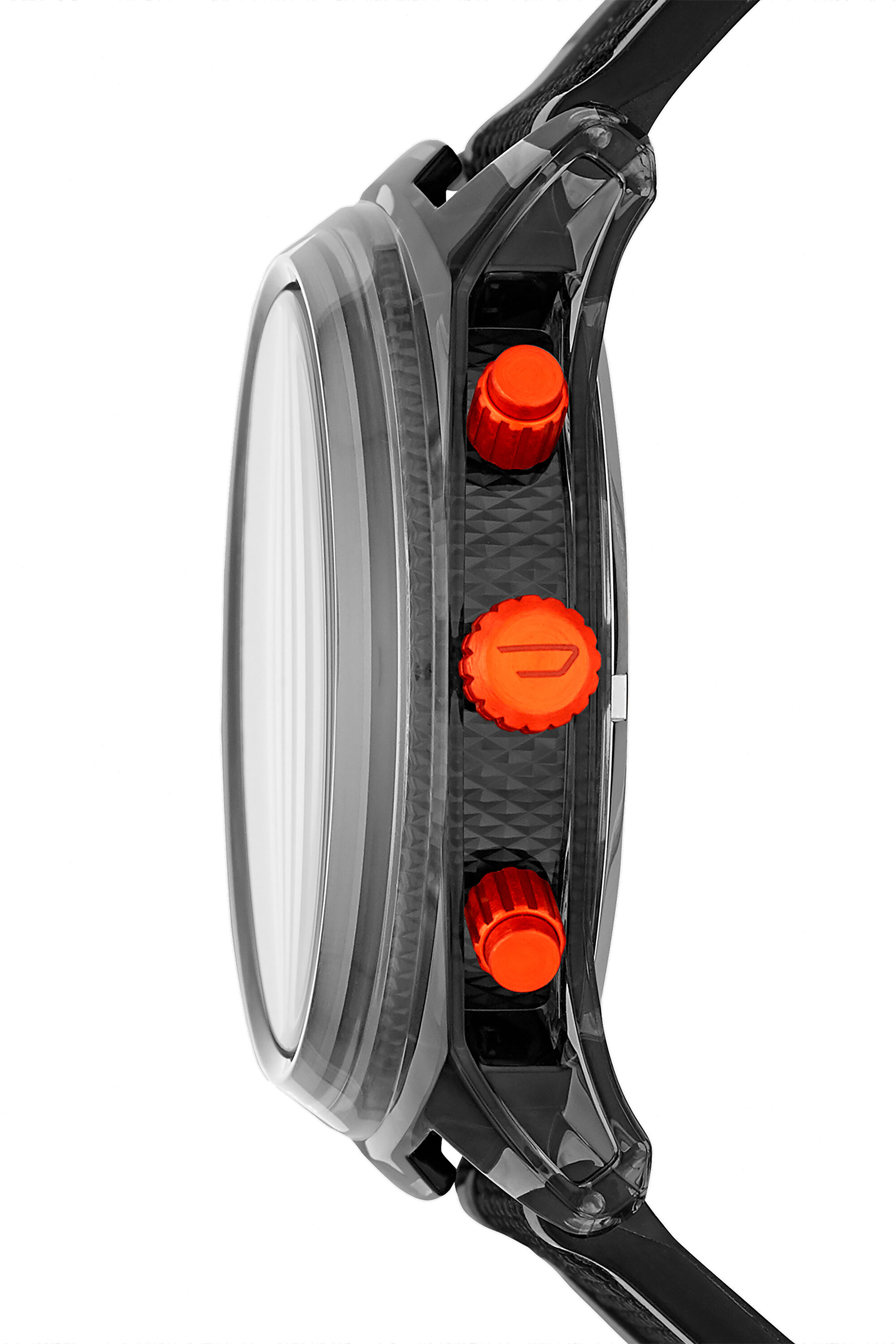 Diesel - DZ4509, Herren Armbanduhr mit Chronograph-Anzeige und zweifarbigem Polyurethan-Armband in Schwarz - 2