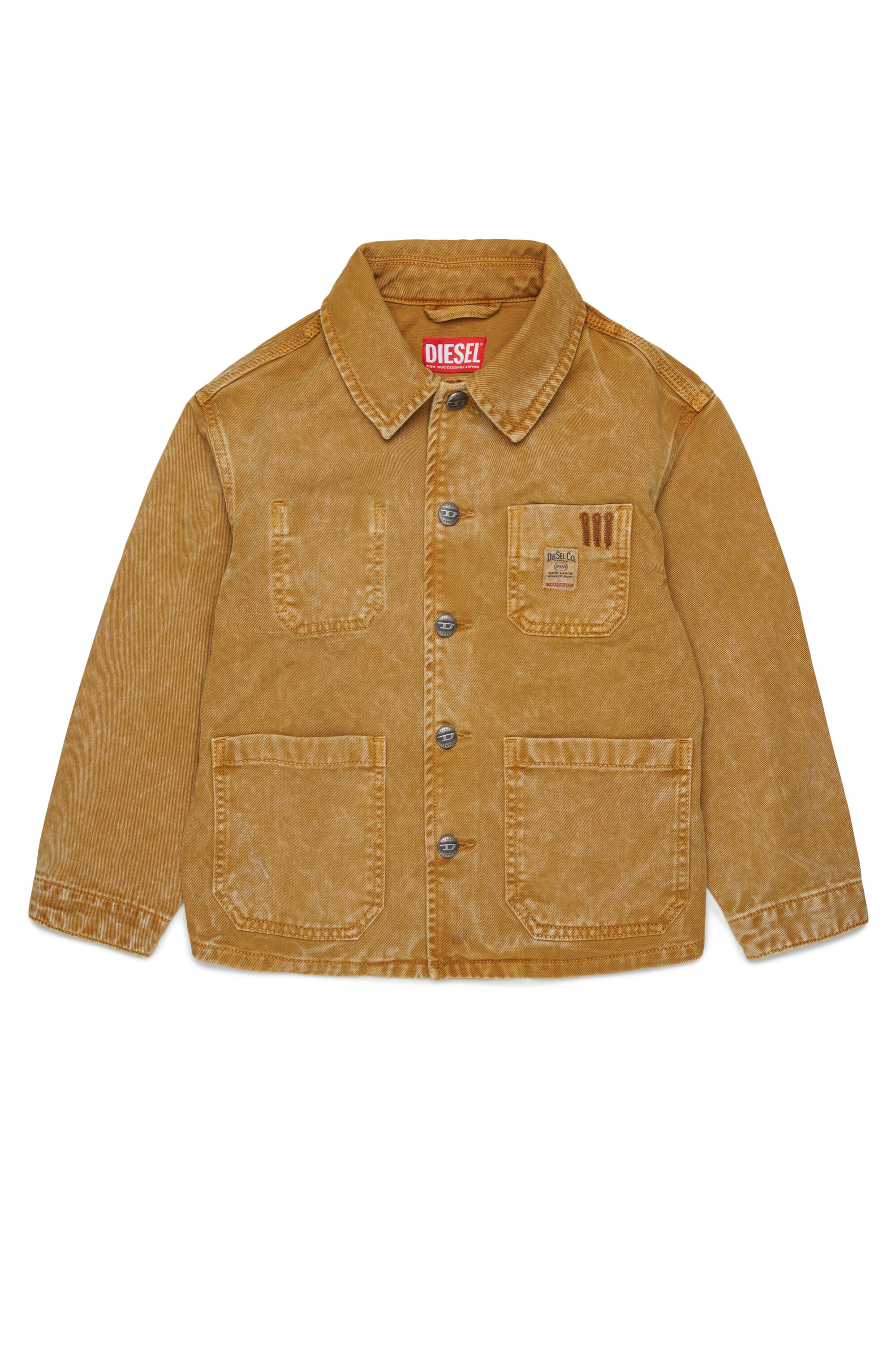 Diesel - JSTACK, Herren Arbeitshemdjacke im Workwear-Stil in Braun - 1