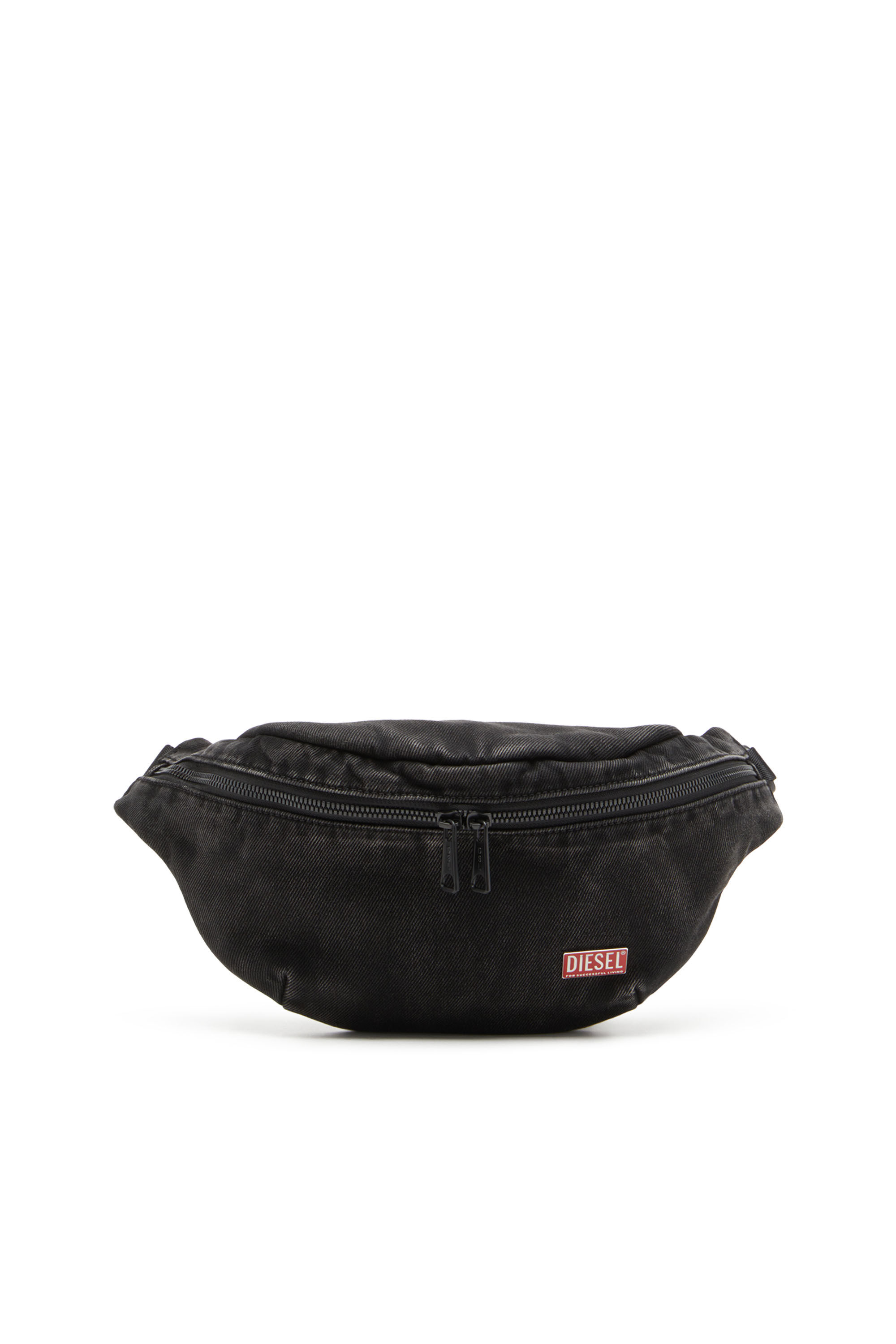 Herren Utlt Beltbag Gurteltasche aus Denim in Wolken Optik Schwarz Diesel
