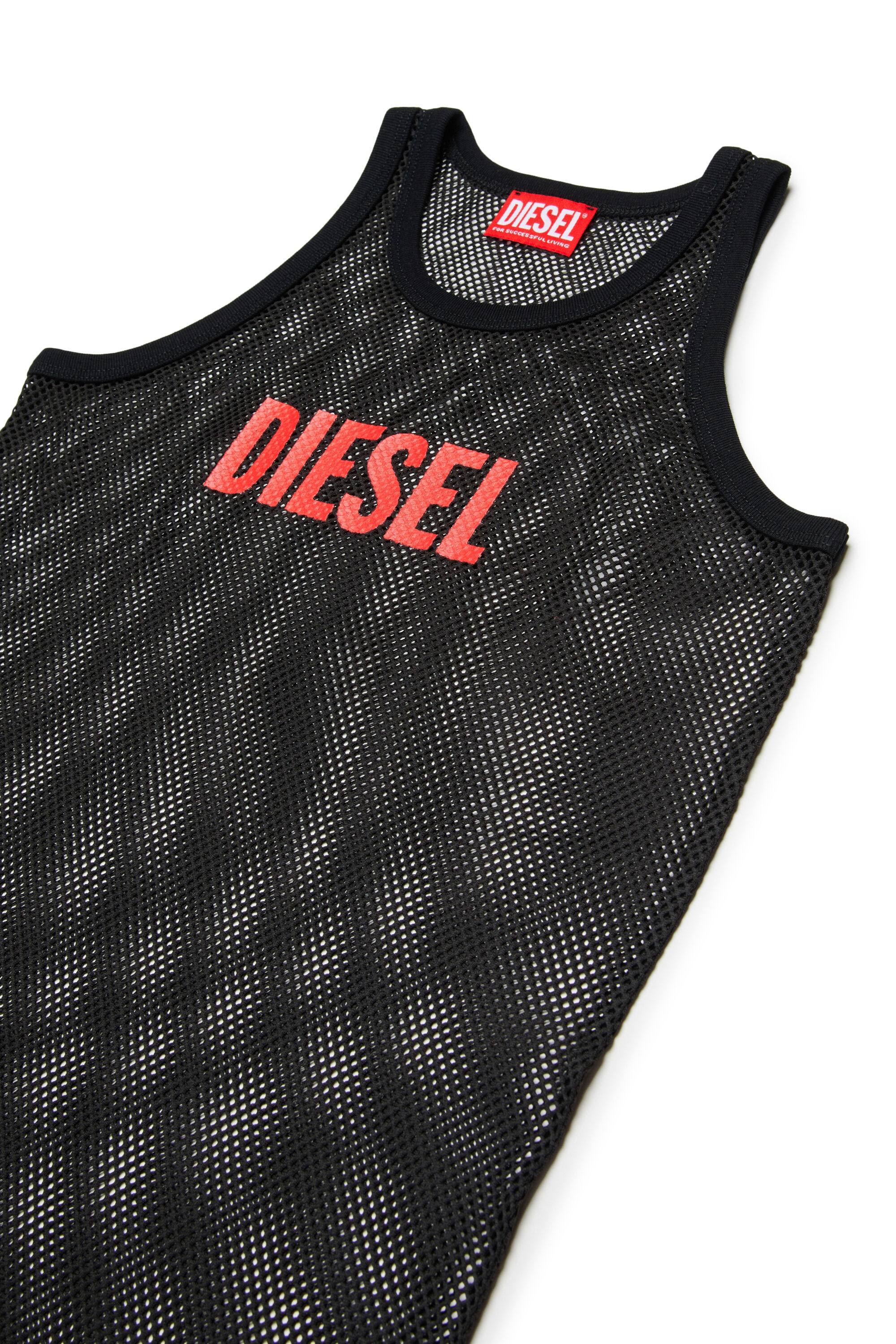 Diesel - MCURTS, Damen Strandkleid aus Baumwollmesh in Schwarz - 3