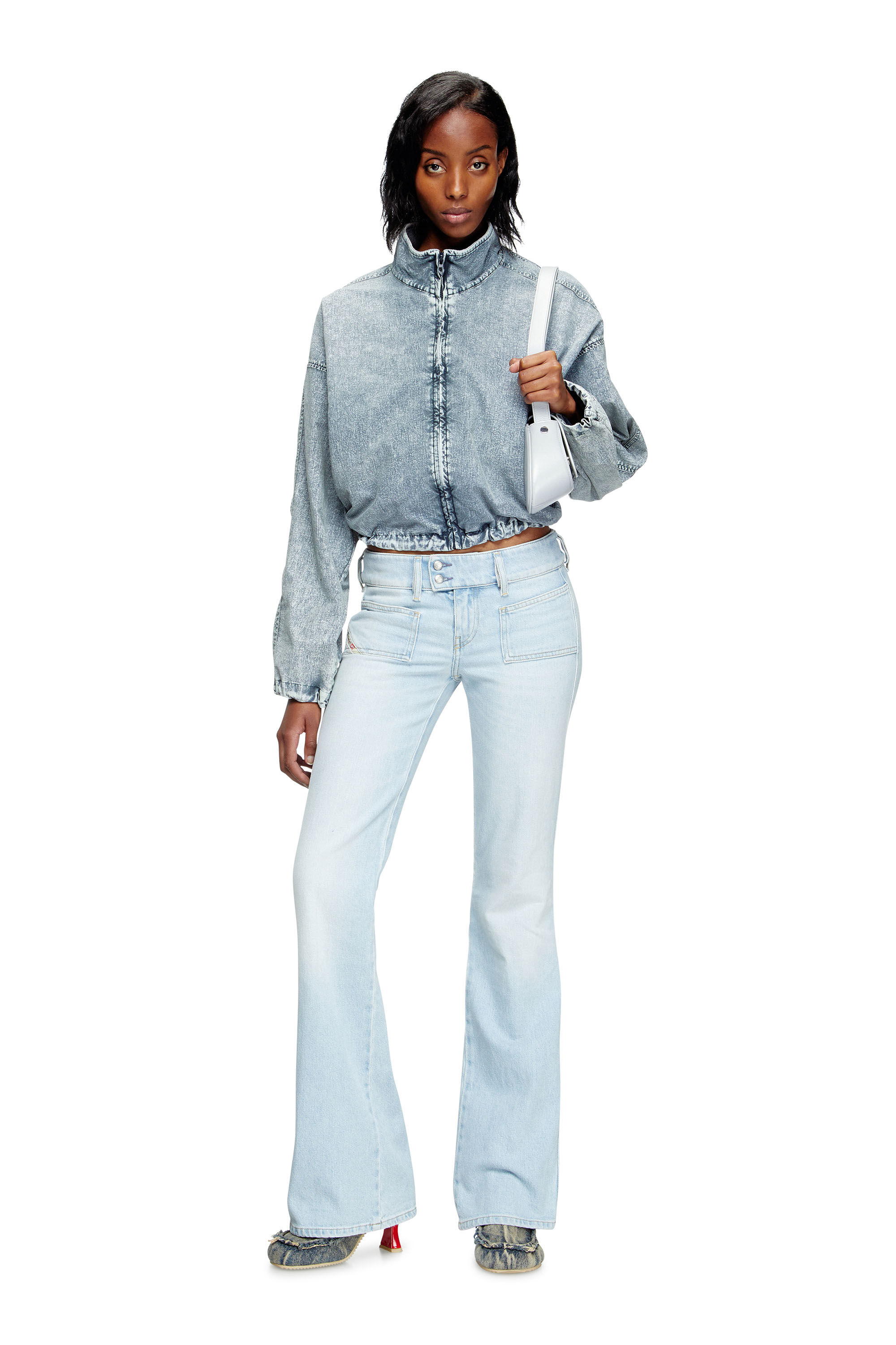 Diesel - Damen Bootcut Jeans D-Hush 09M11, Hellblau - 1